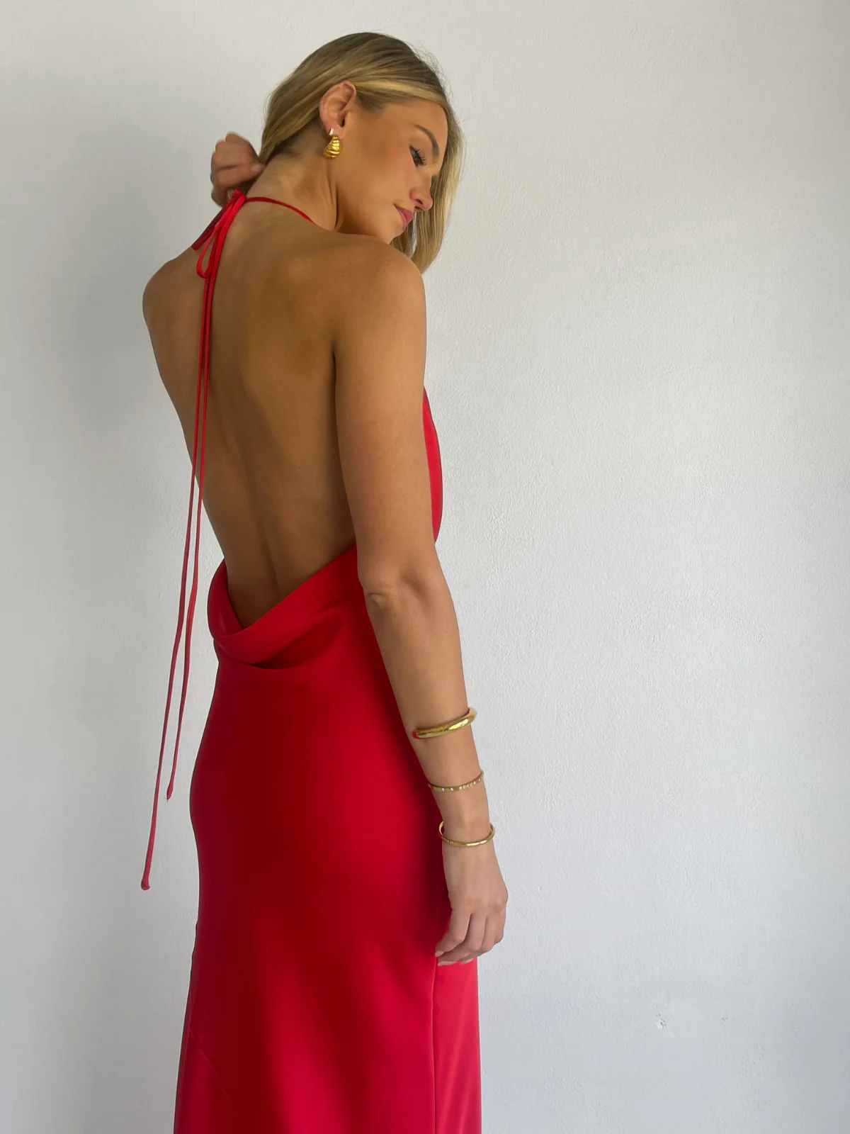 By Nicola Lucia Maxi Dress in Red - Image 4