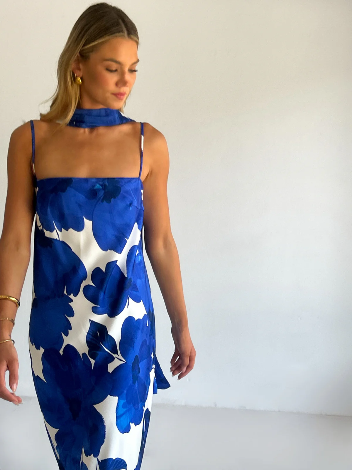 By Nicola Maisie Maxi Dress in Blue Petal - Image 10