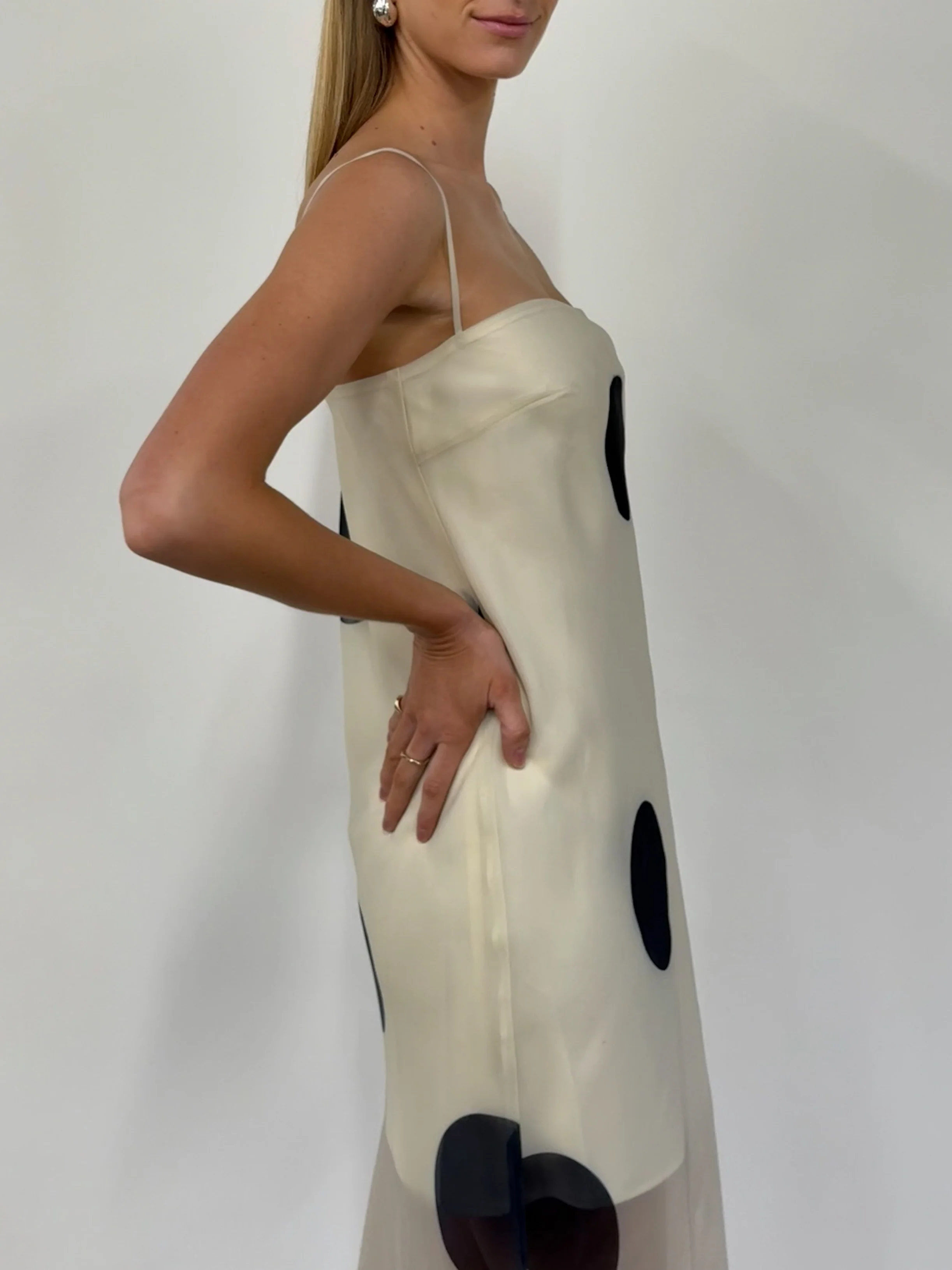 By Nicola Mila Maxi Dress in Ivory Polka - Image 7