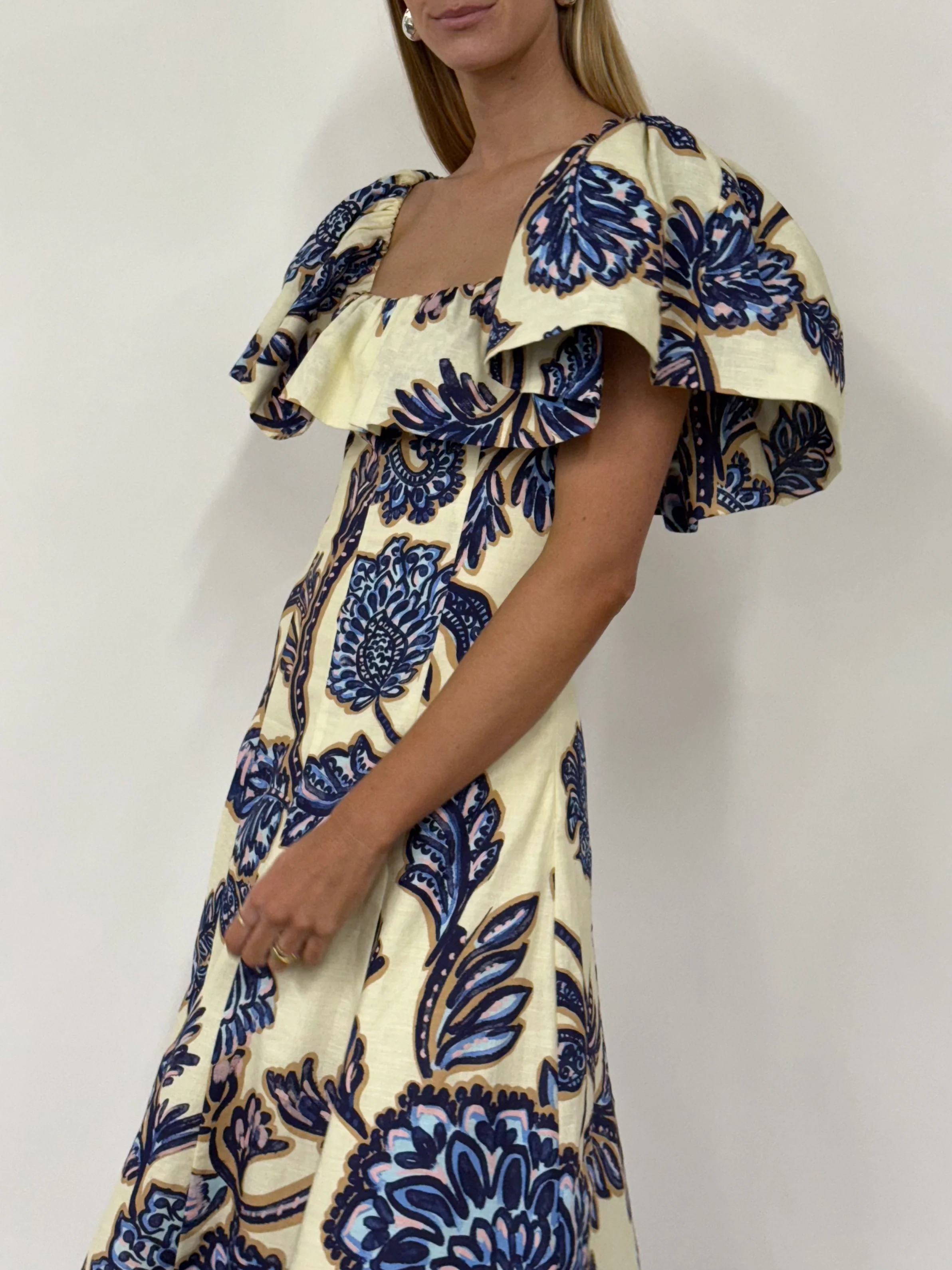 By Nicola Paradiso Maxi Dress in Blue Paisley