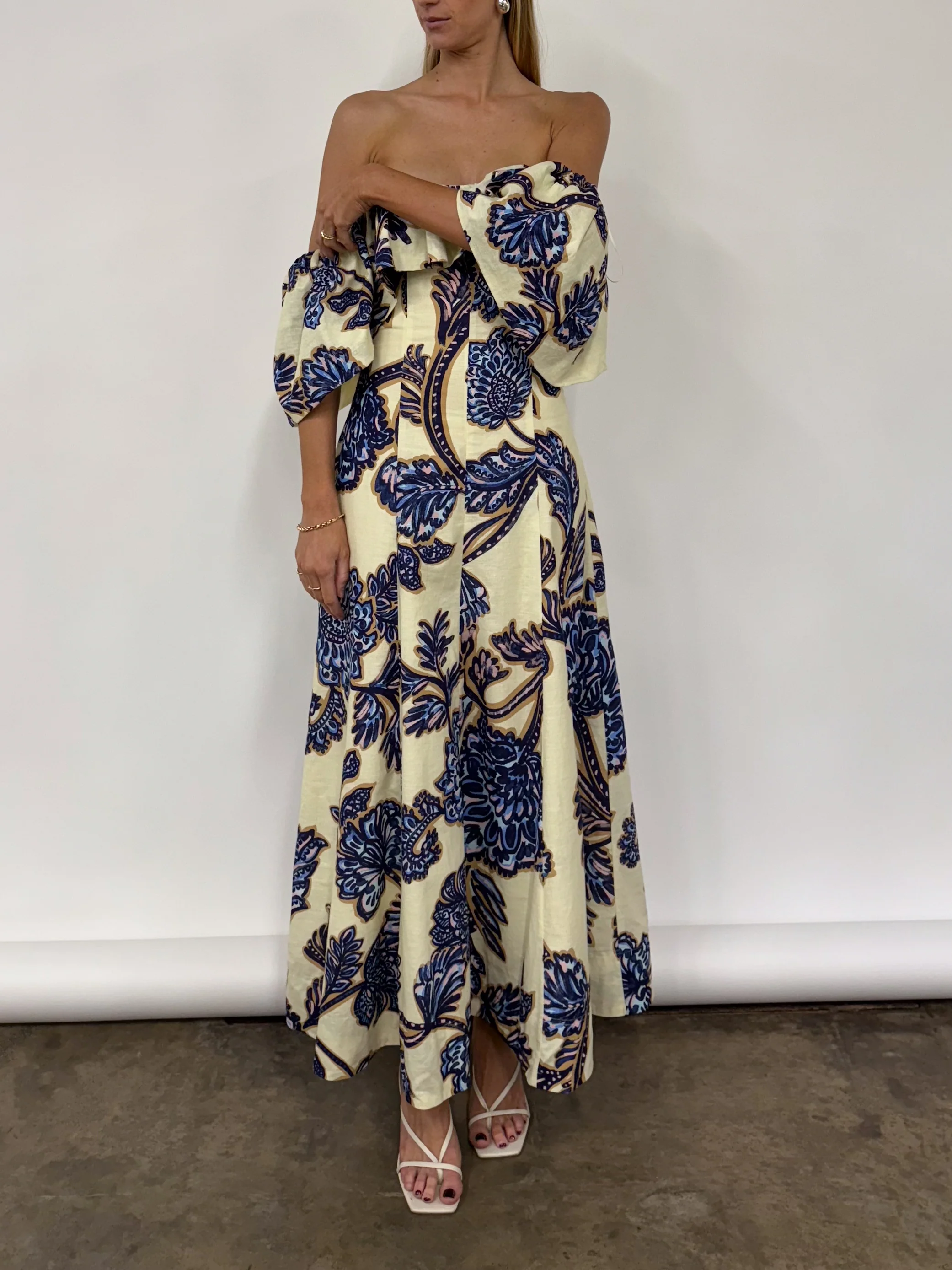 By Nicola Paradiso Maxi Dress in Blue Paisley - Image 10