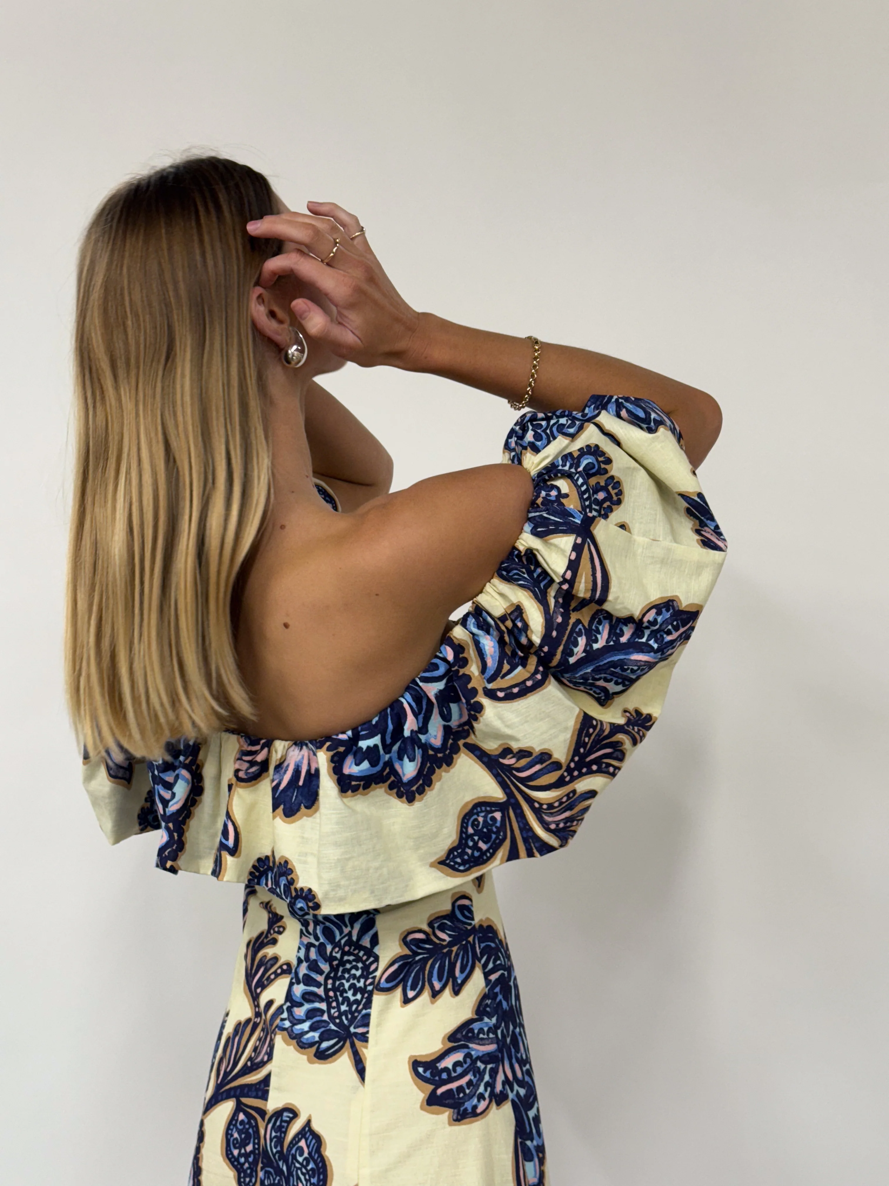 By Nicola Paradiso Maxi Dress in Blue Paisley - Image 3