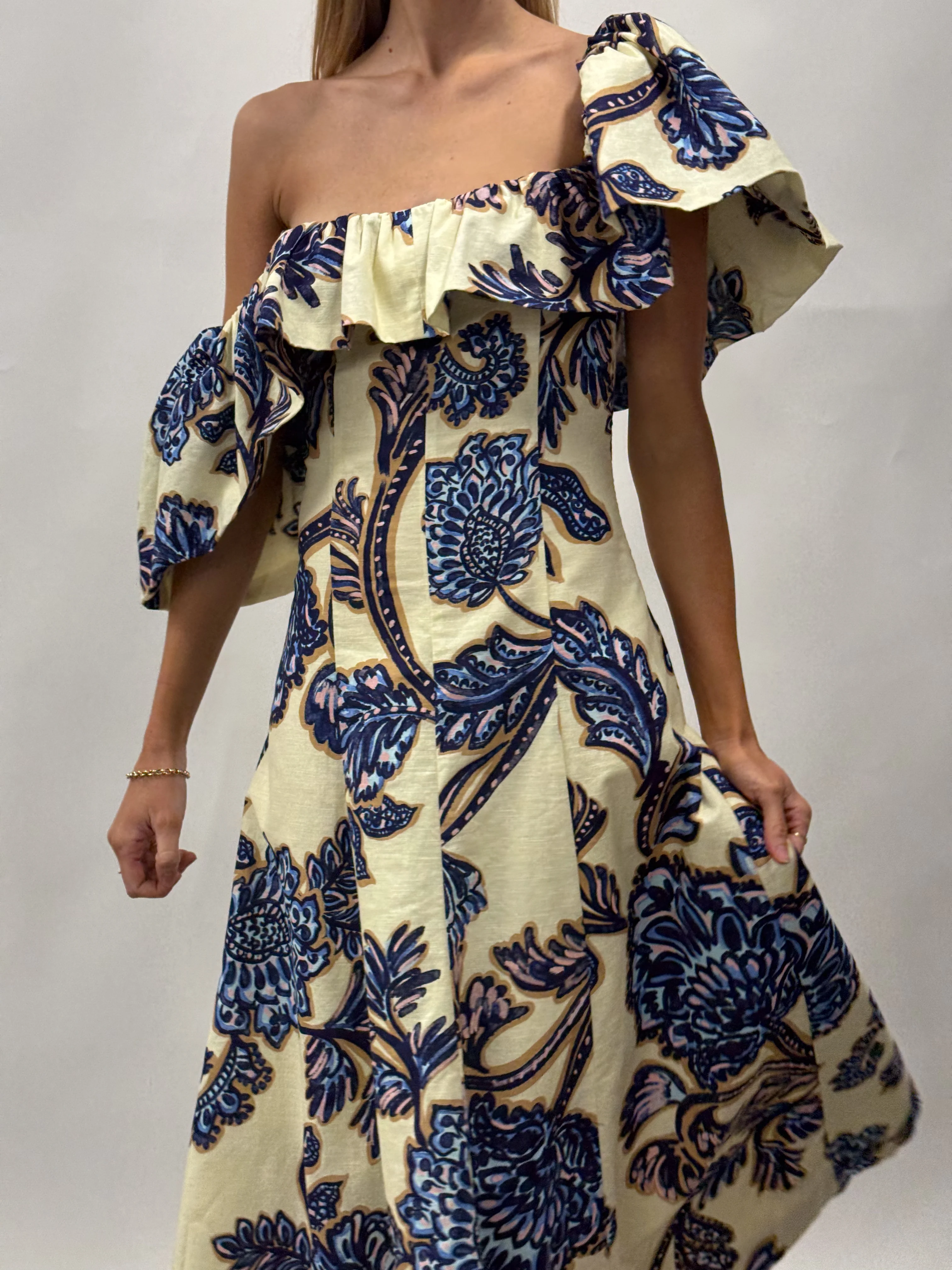 By Nicola Paradiso Maxi Dress in Blue Paisley - Image 4