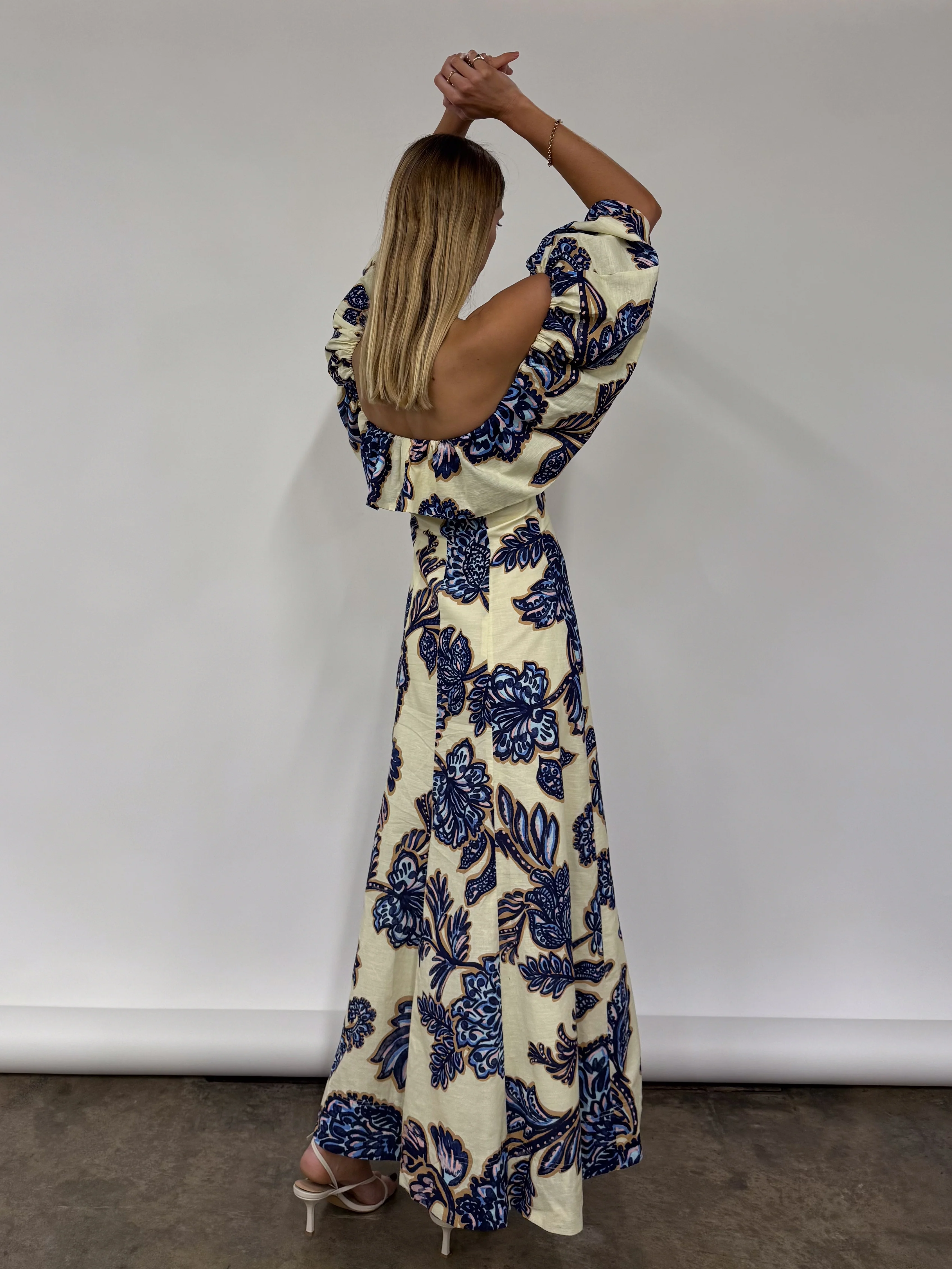 By Nicola Paradiso Maxi Dress in Blue Paisley - Image 5
