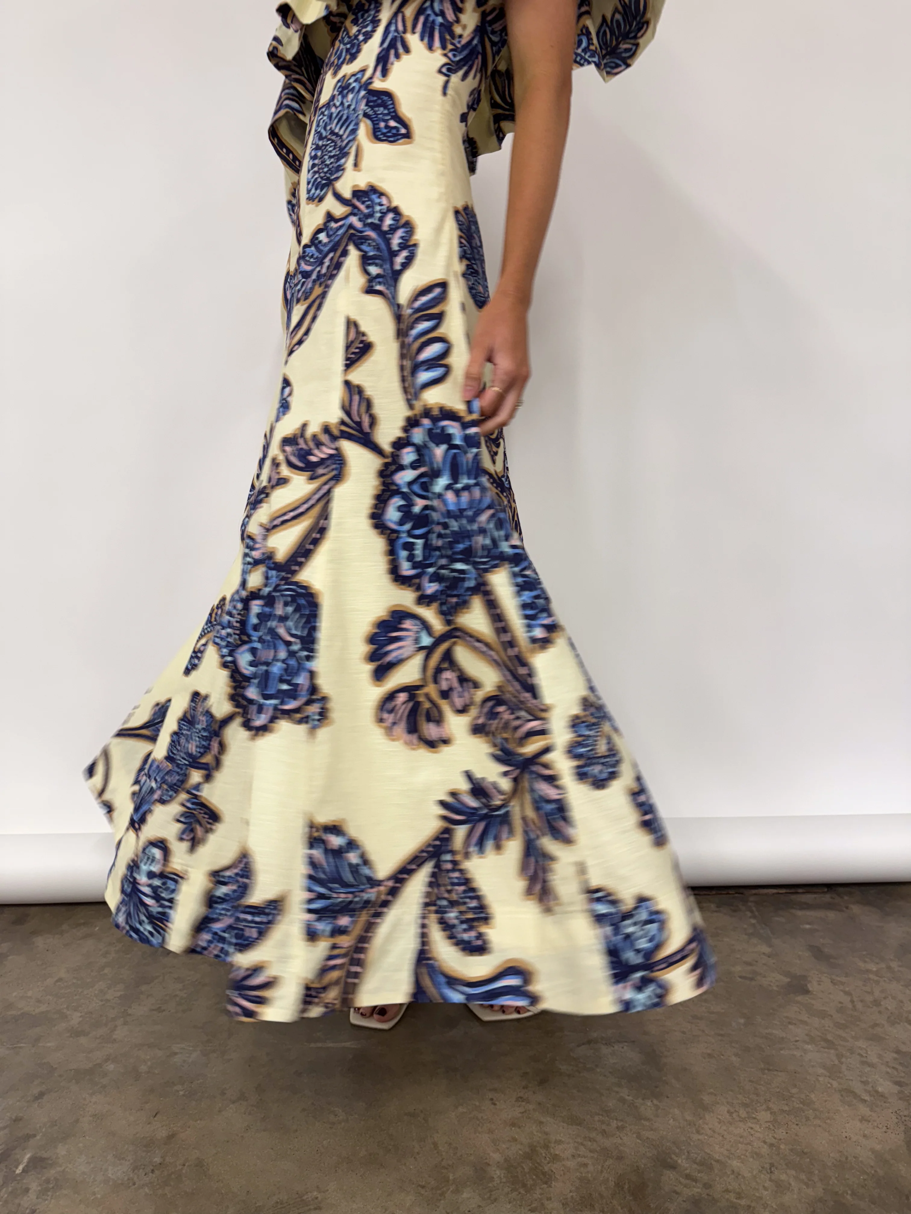 By Nicola Paradiso Maxi Dress in Blue Paisley - Image 7