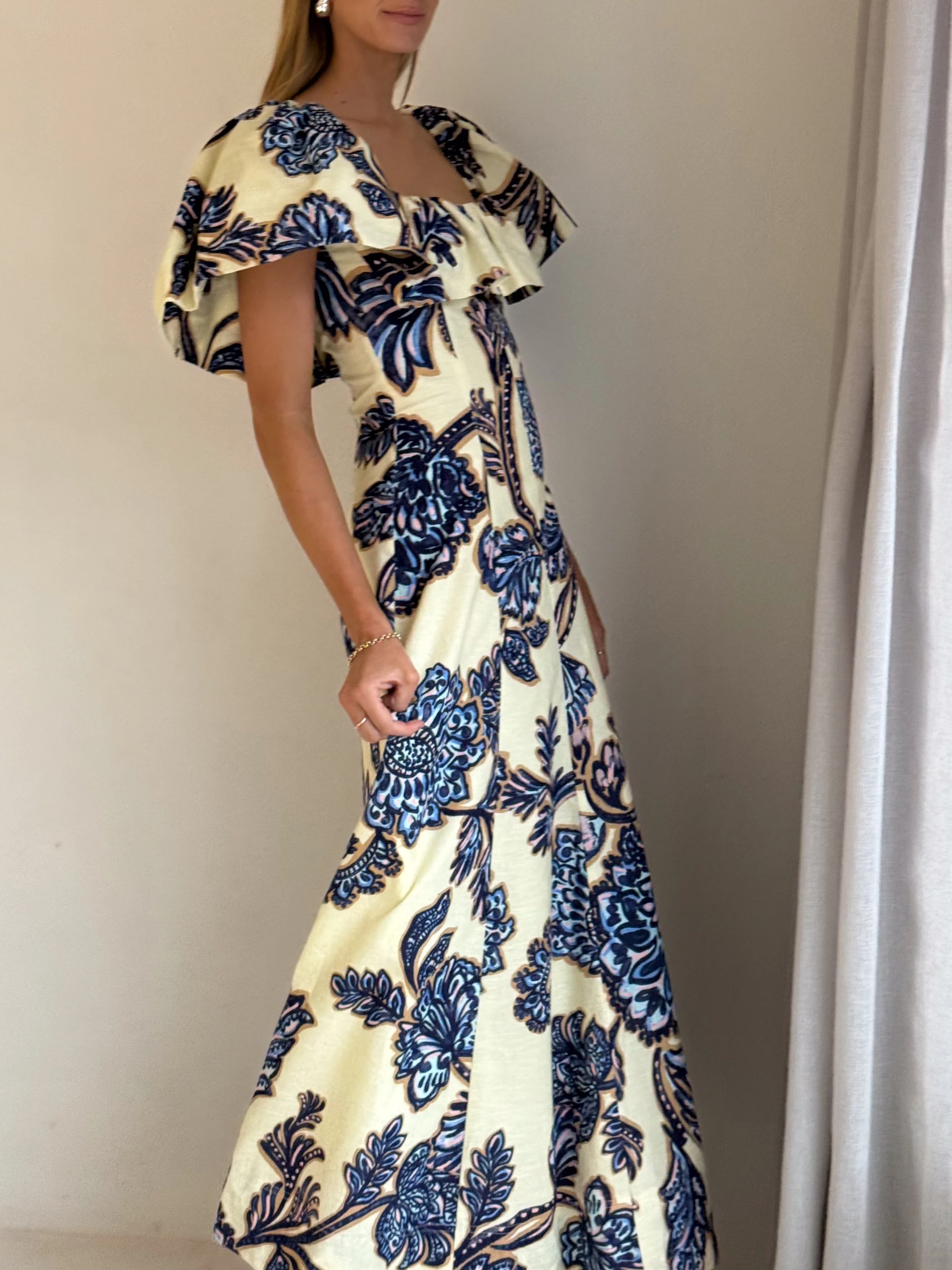 By Nicola Paradiso Maxi Dress in Blue Paisley - Image 8