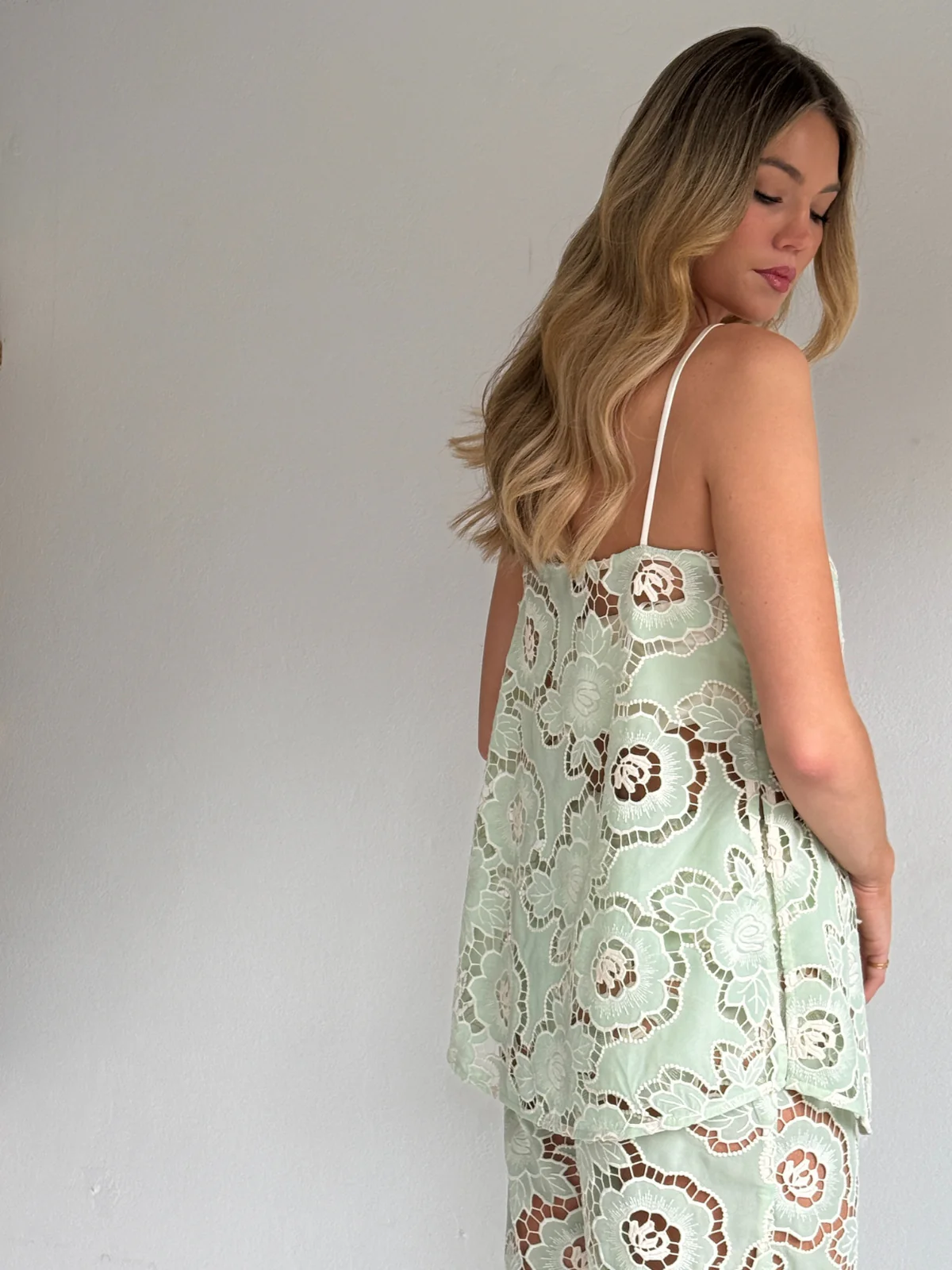 By Nicola Romily Cami in Mint Lace - Image 2