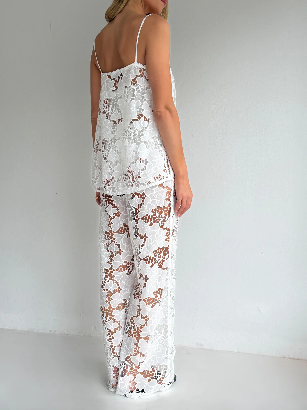 By Nicola Romily Cami in White Lace - Image 12