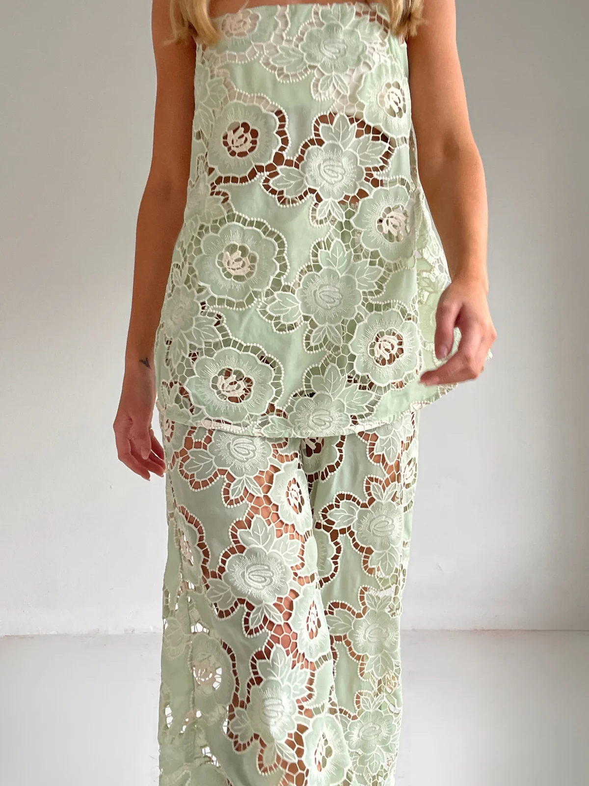 By Nicola Romily Pant in Mint Lace - Image 2