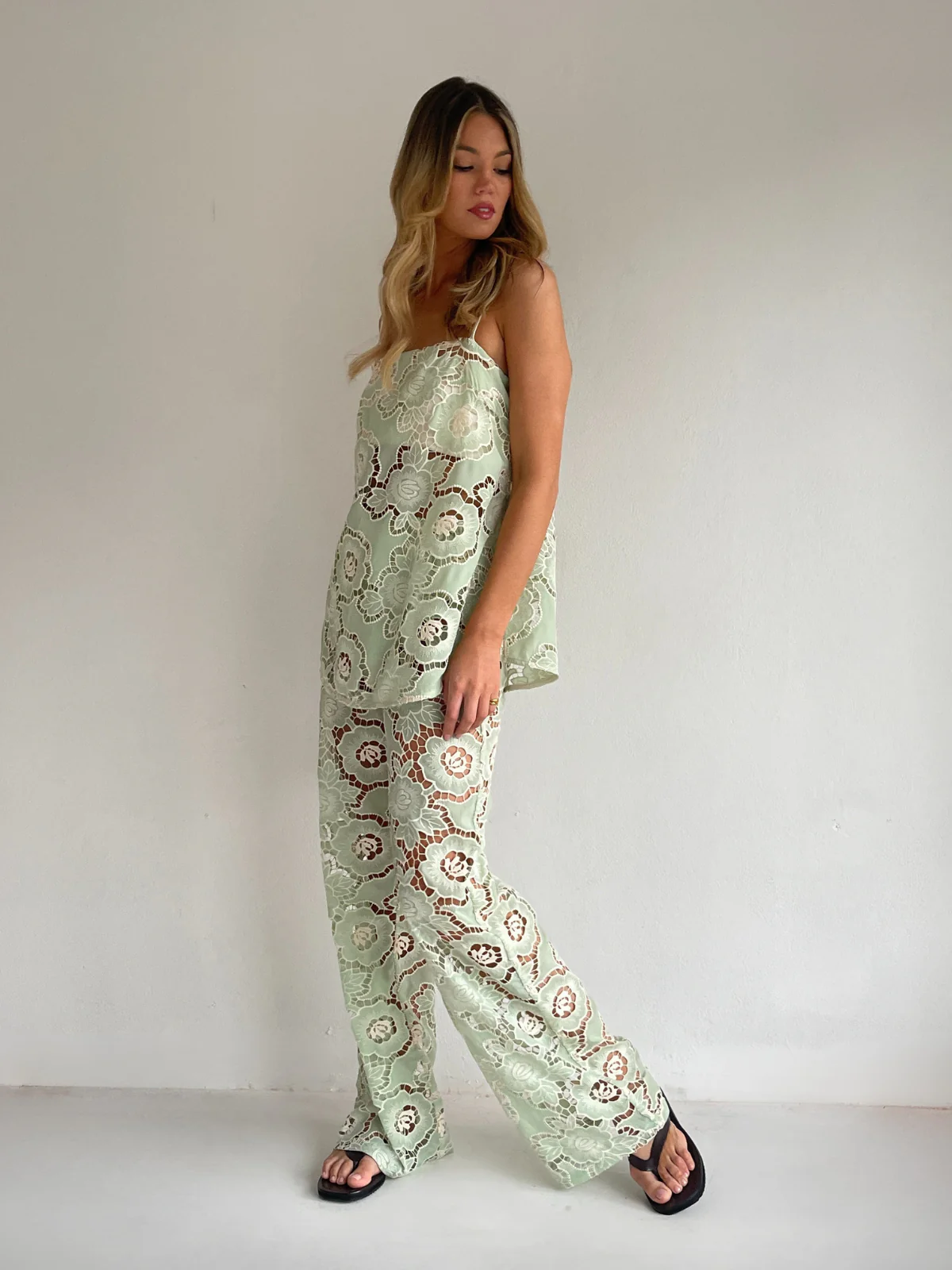 By Nicola Romily Pant in Mint Lace - Image 3