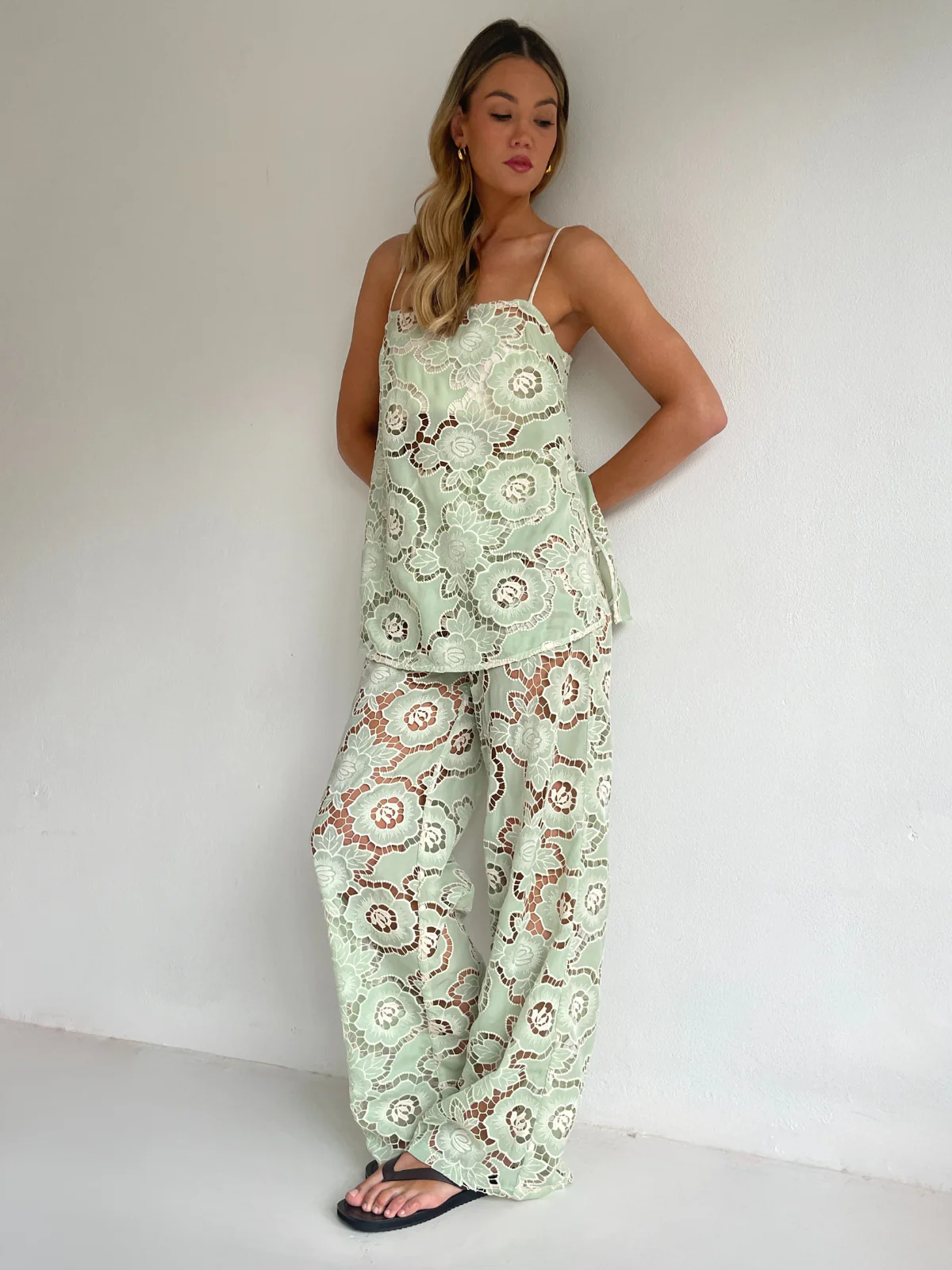 By Nicola Romily Pant in Mint Lace - Image 8