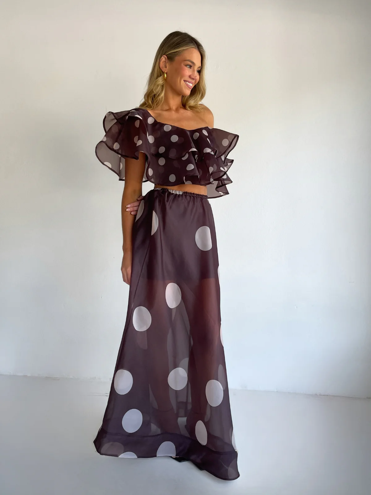 By Nicola Sibella Skirt in Chocolate Polka - Image 11