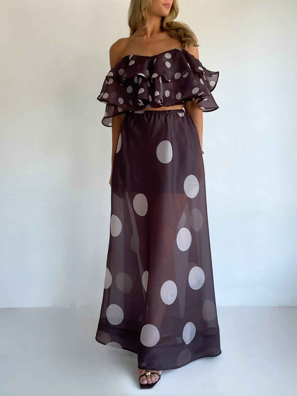 By Nicola Sibella Skirt in Chocolate Polka - Image 13