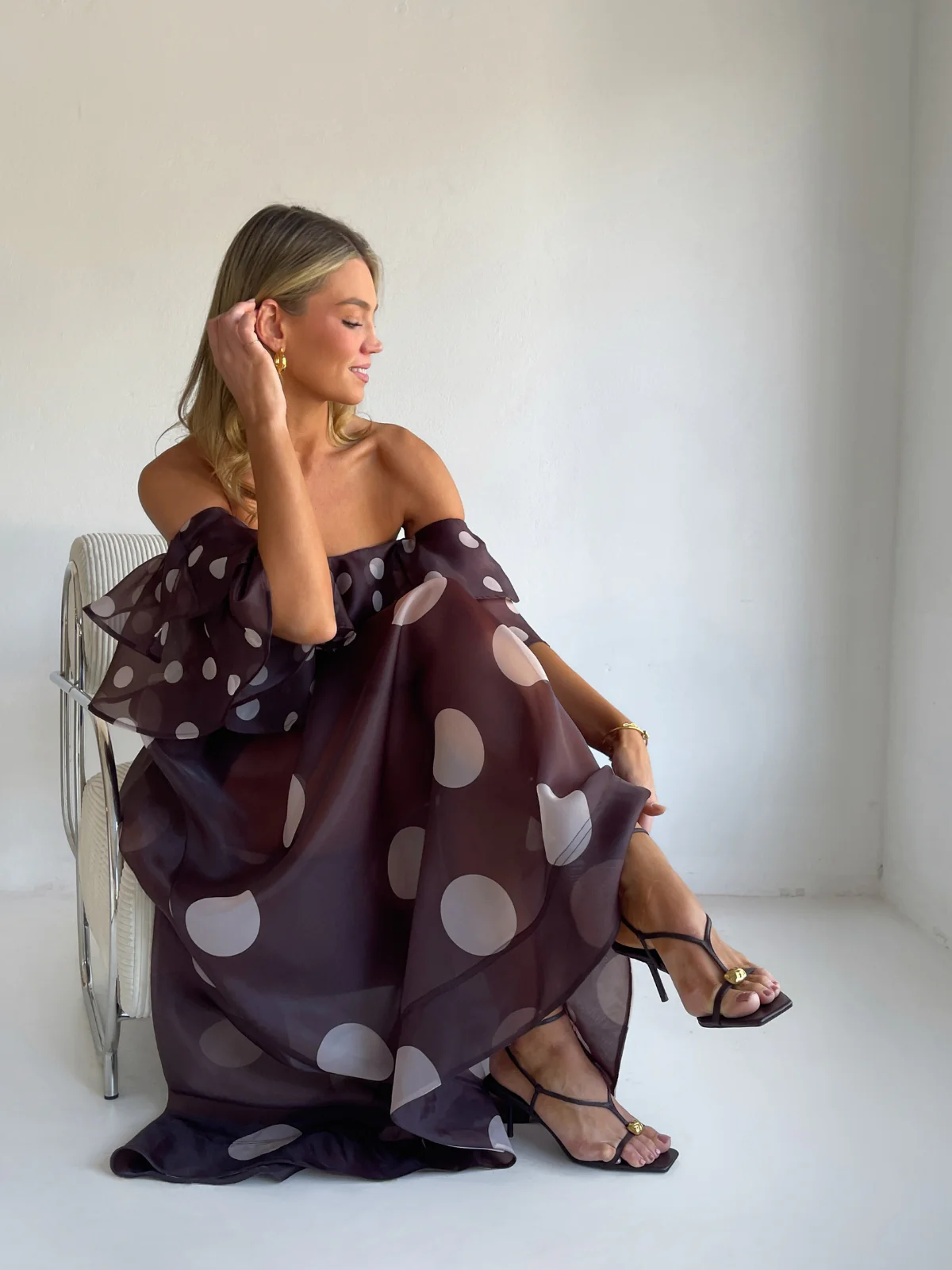 By Nicola Sibella Skirt in Chocolate Polka - Image 7