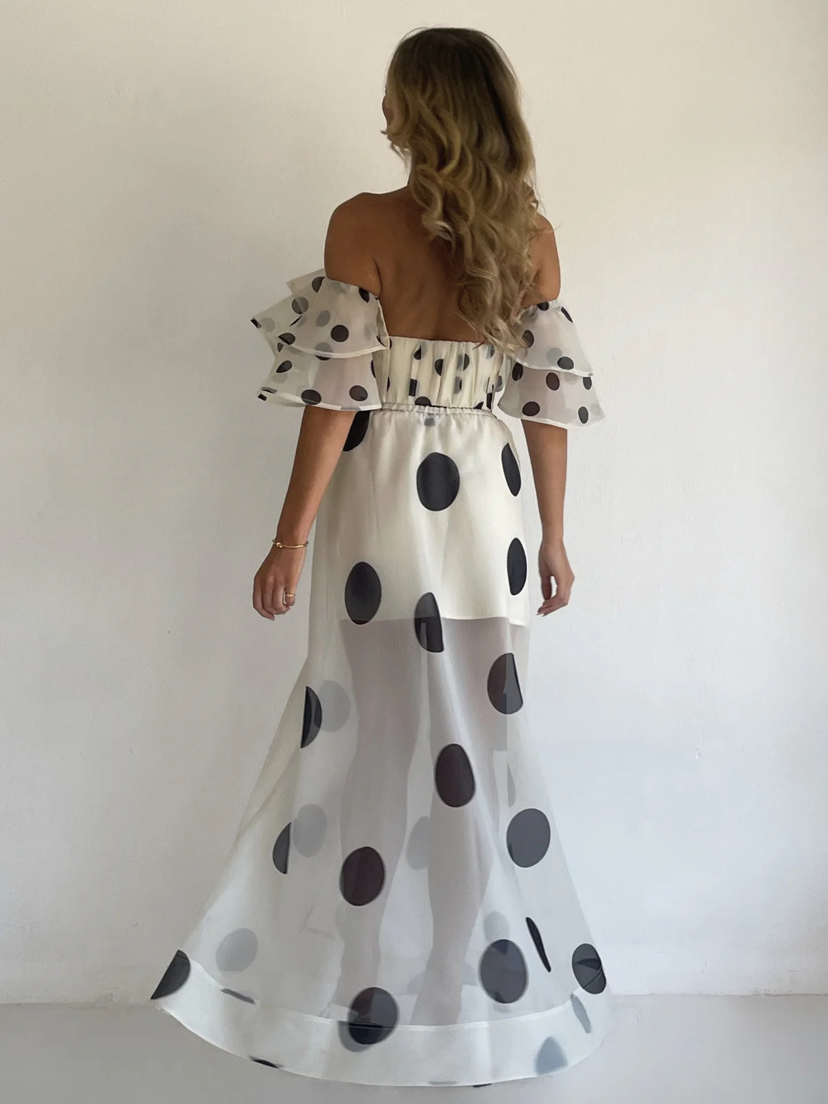 By Nicola Sibella Skirt in Ivory Polka - Image 5