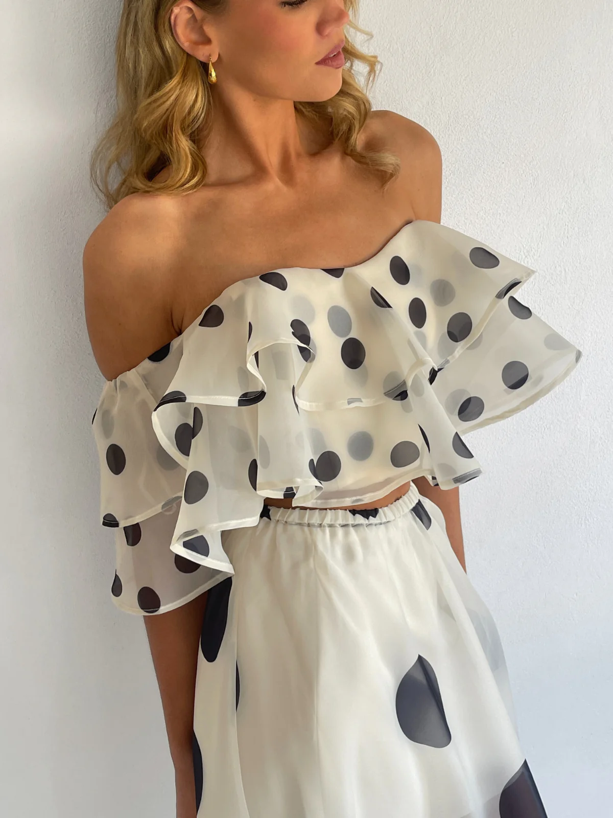 By Nicola Sibella Skirt in Ivory Polka - Image 9