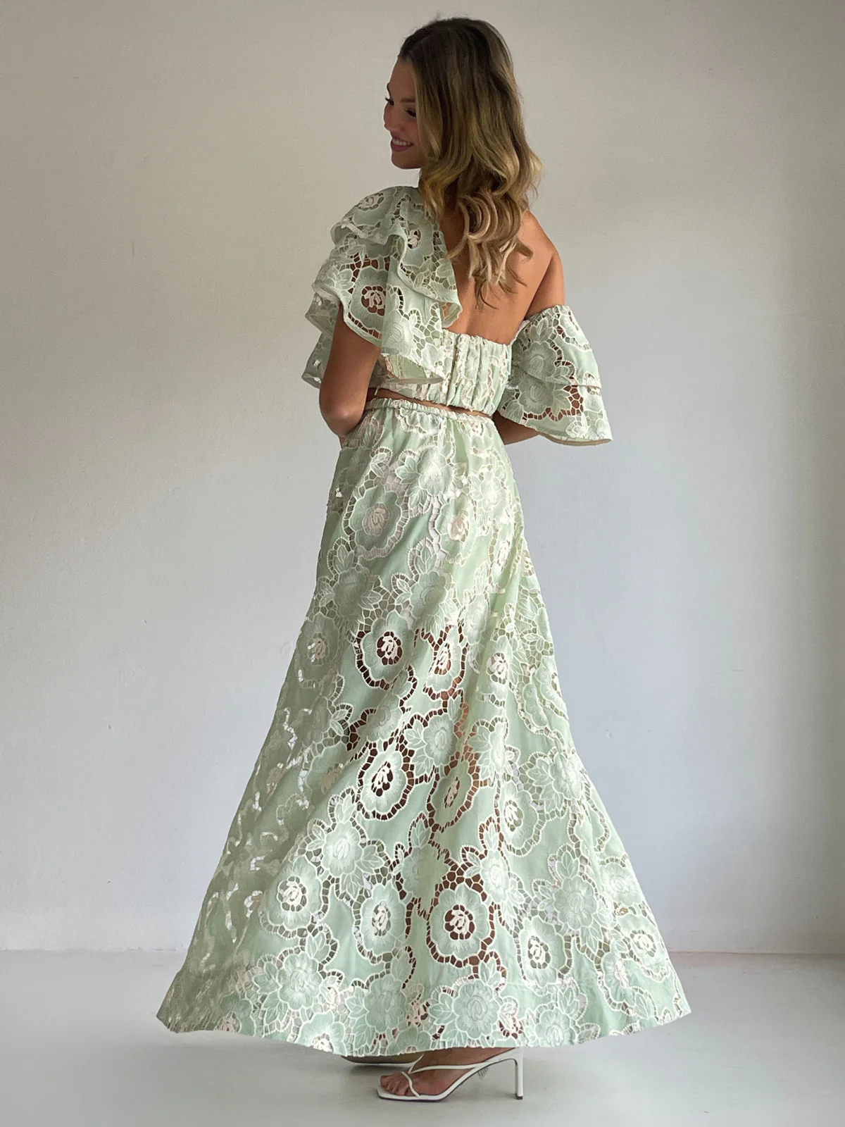 By Nicola Sibella Skirt in Mint Lace - Image 10