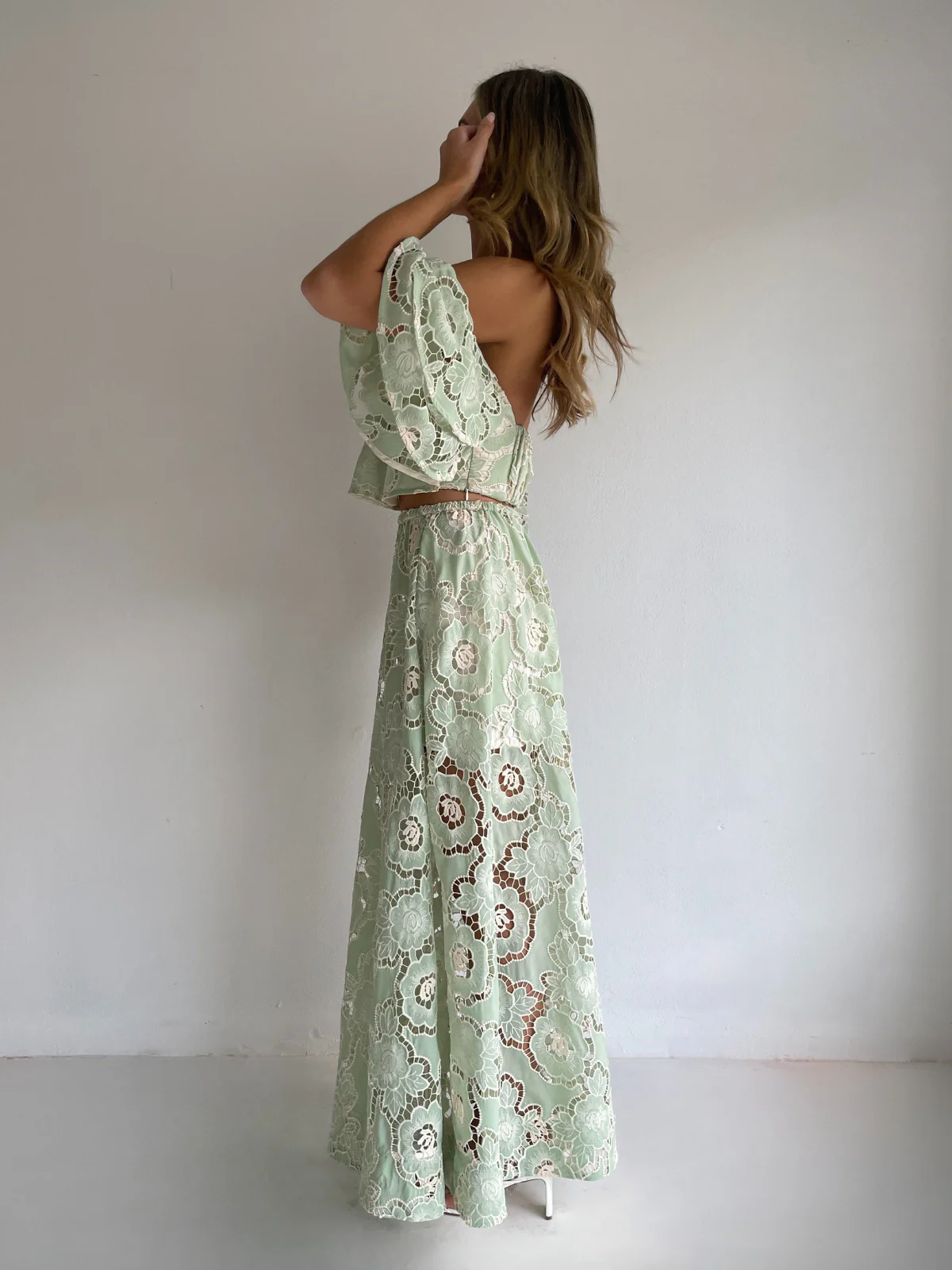 By Nicola Sibella Skirt in Mint Lace - Image 9