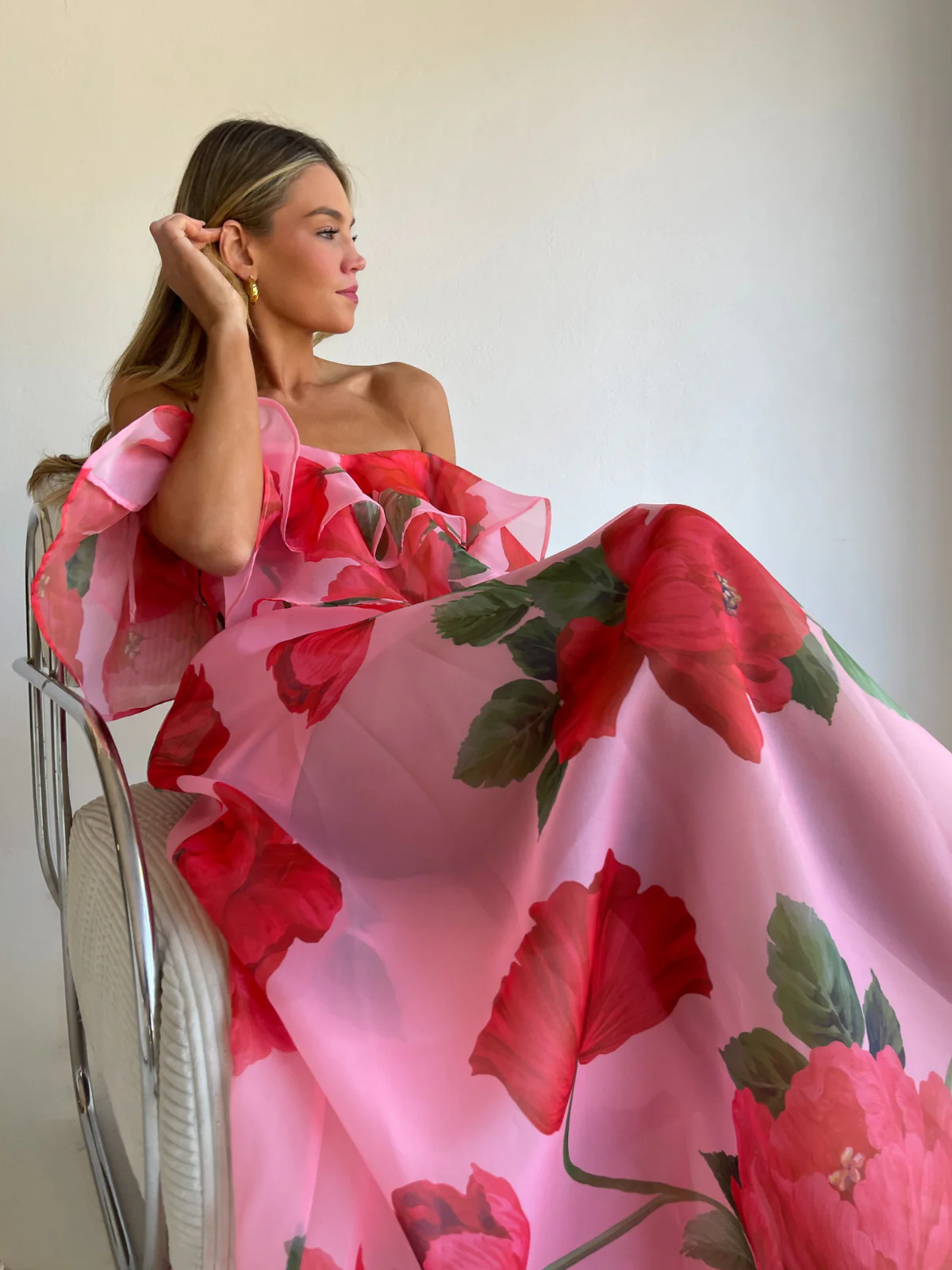 By Nicola Sibella Skirt in Raspberry Bloom - Image 9