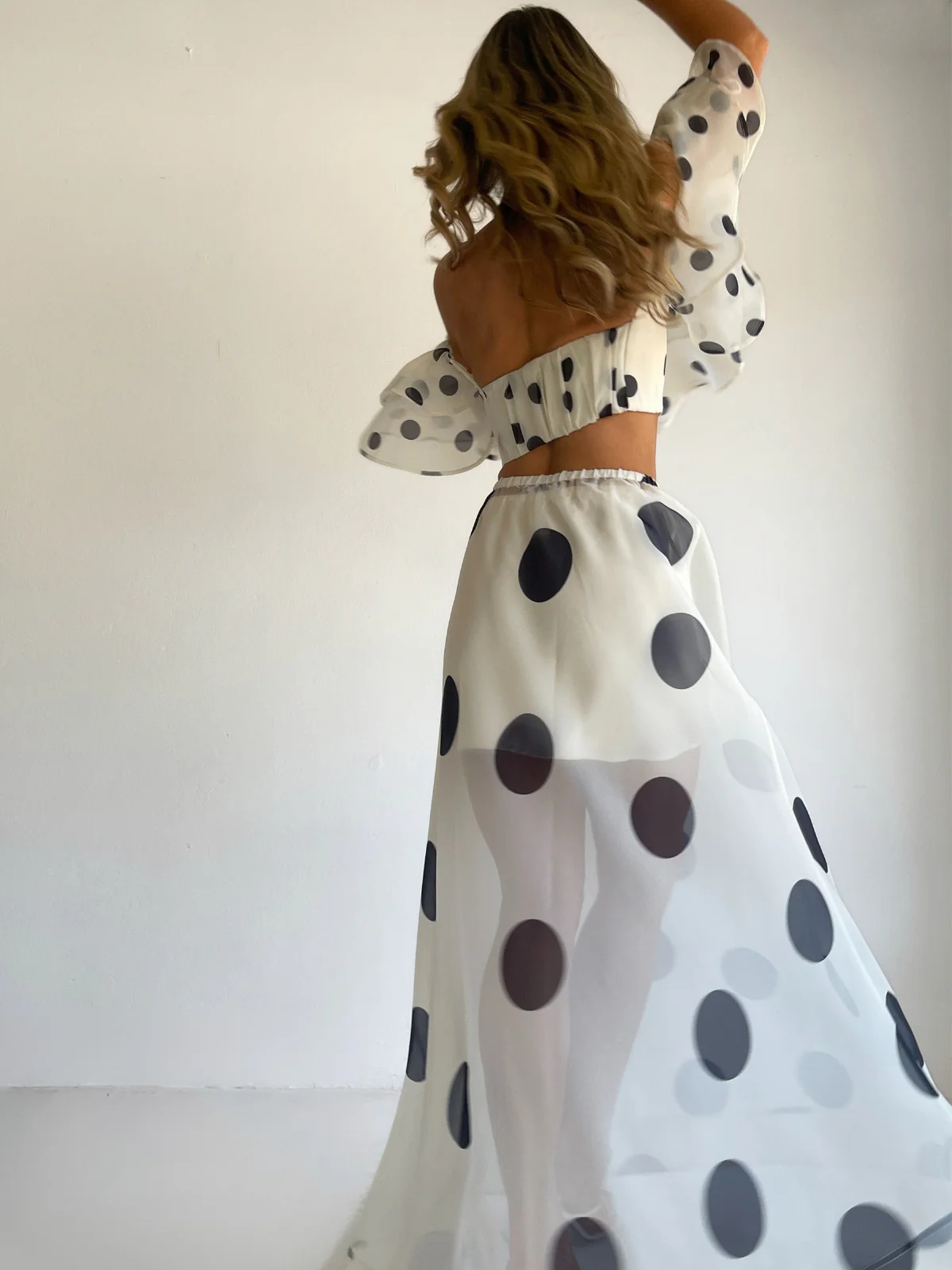 By Nicola Sibella Top in Ivory Polka - Image 9