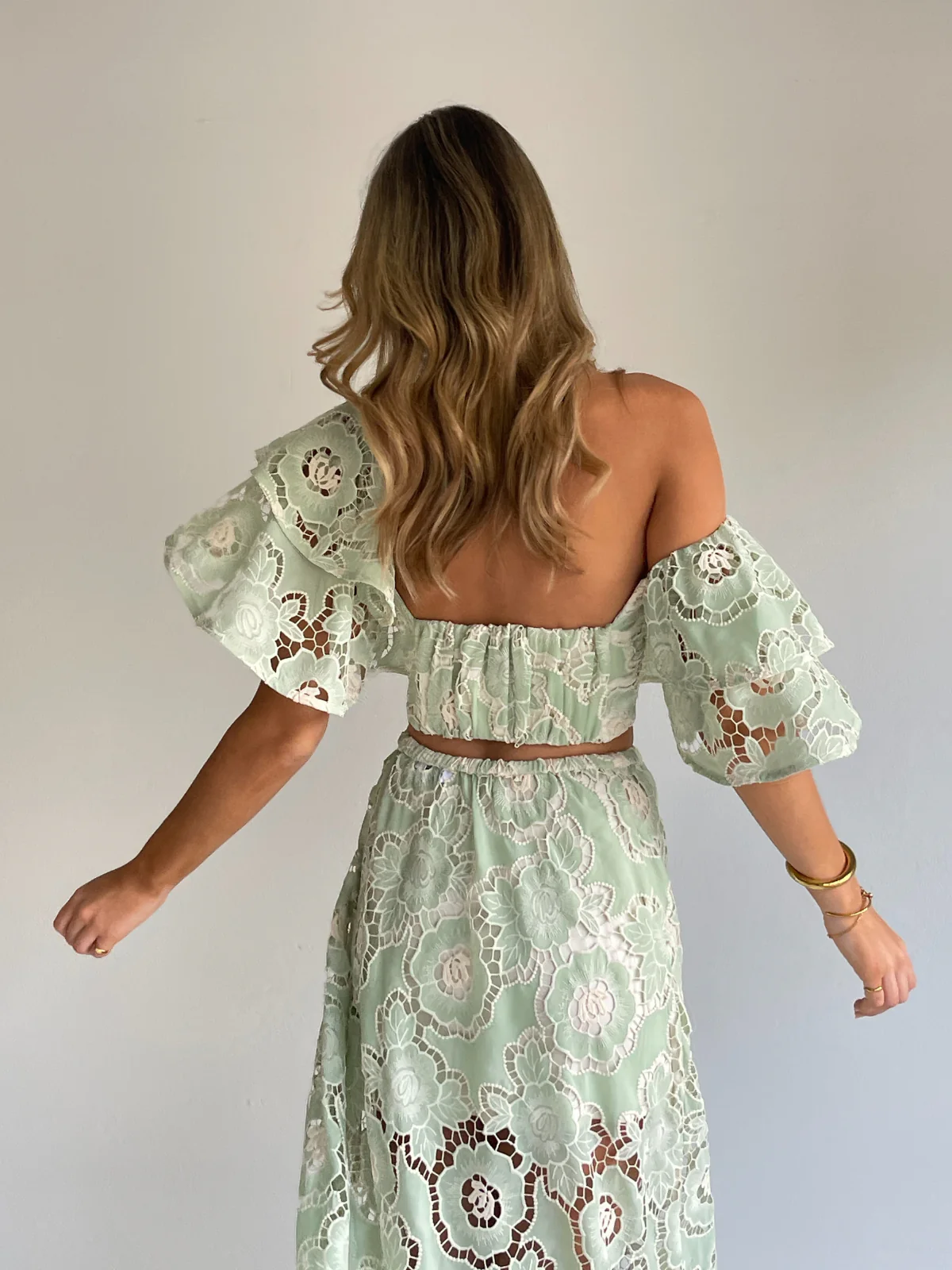 By Nicola Sibella Top in Mint Lace - Image 2