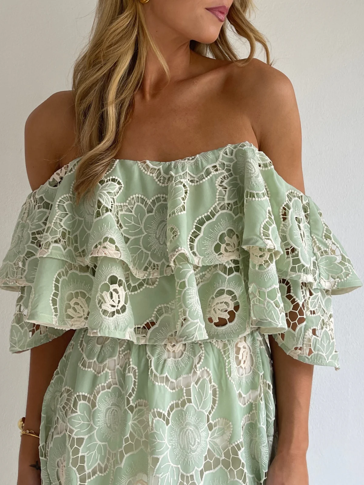 By Nicola Sibella Top in Mint Lace - Image 4