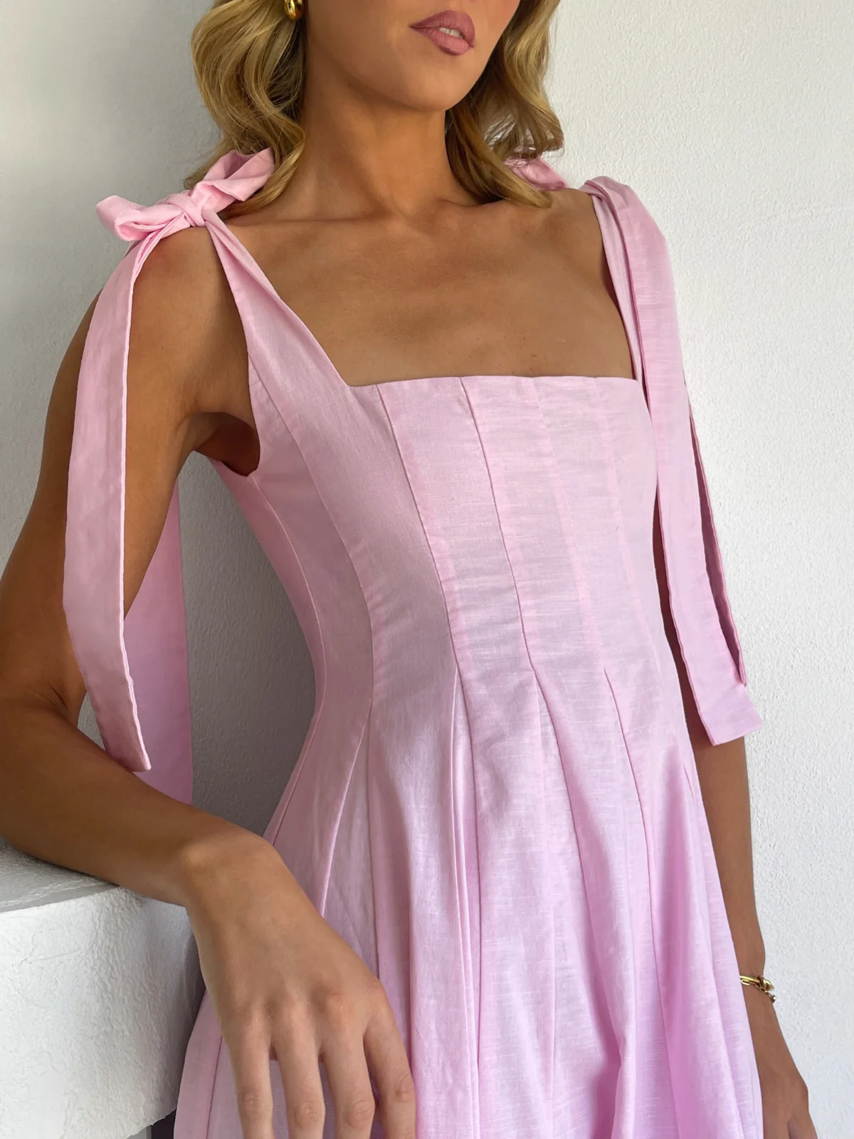 By Nicola Sienna Maxi Dress in Powder Pink - Image 3
