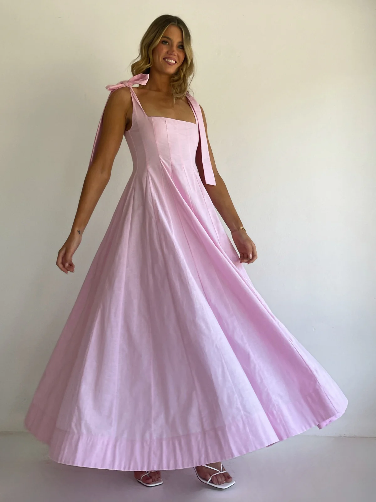 By Nicola Sienna Maxi Dress in Powder Pink - Image 4