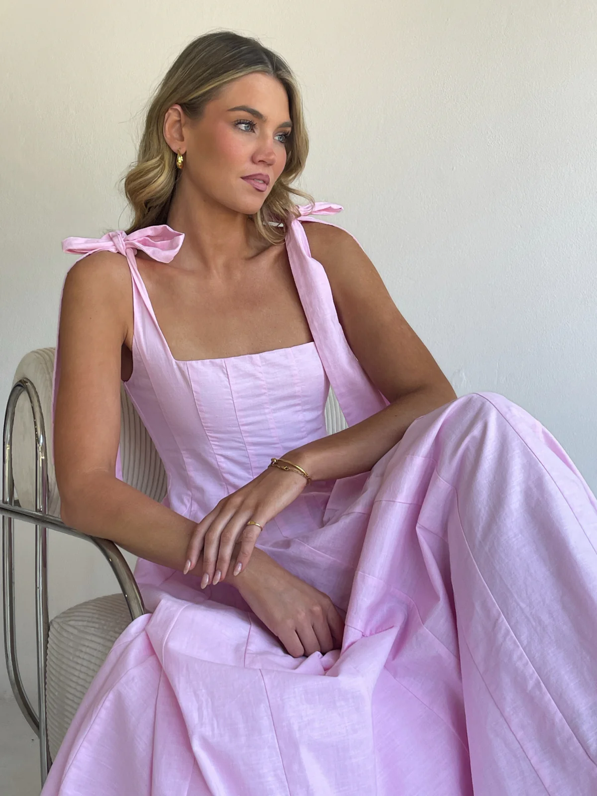 By Nicola Sienna Maxi Dress in Powder Pink - Image 5