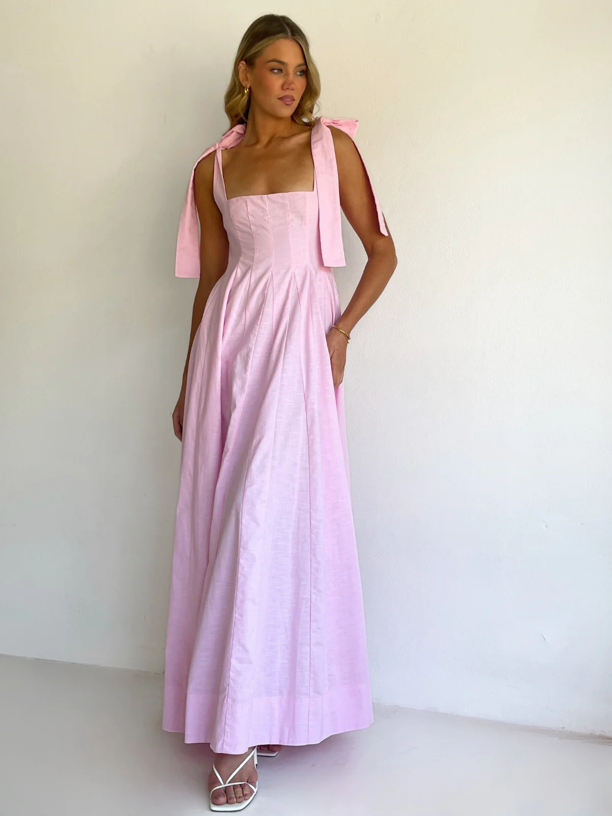 By Nicola Sienna Maxi Dress in Powder Pink - Image 6