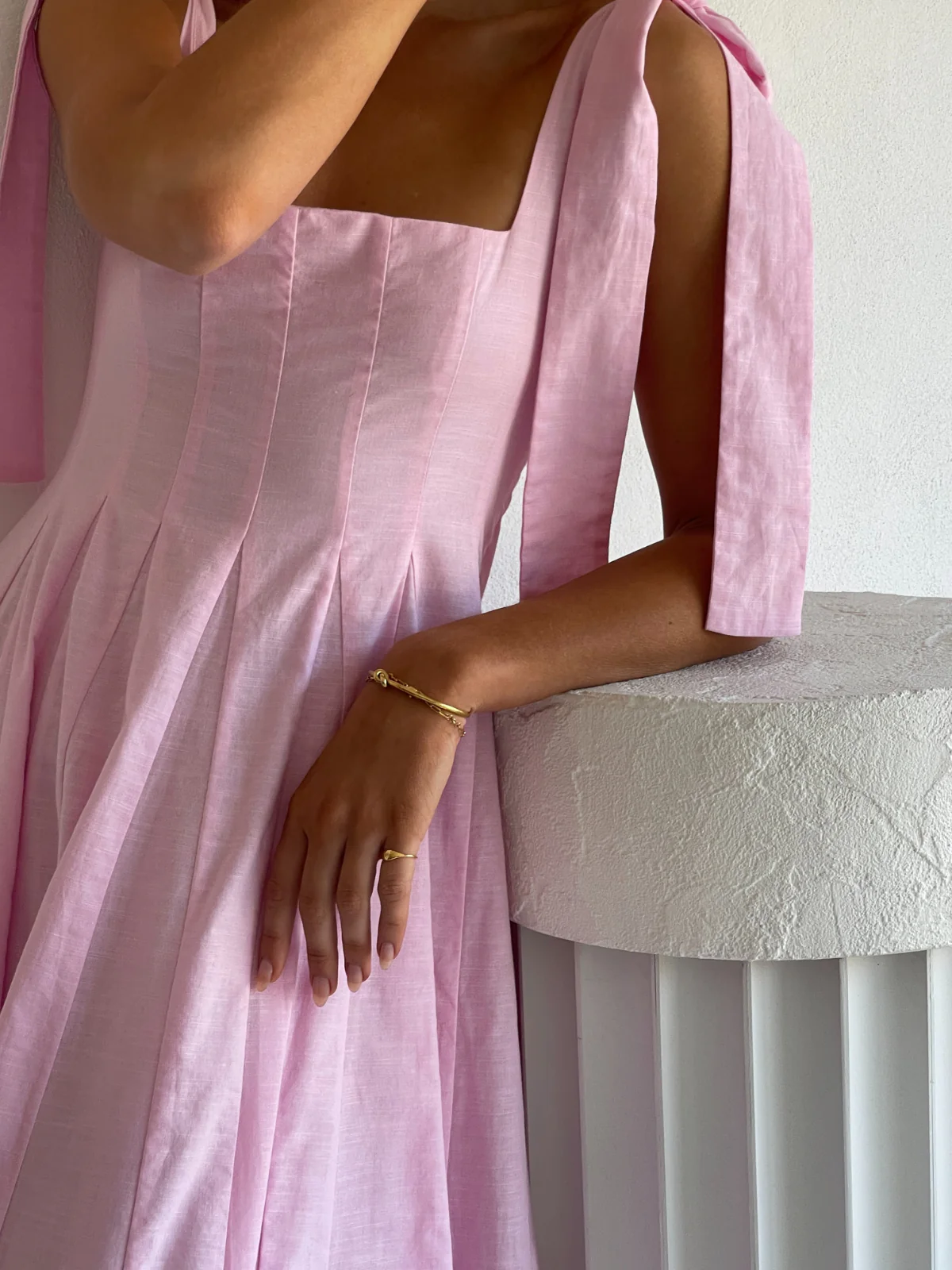 By Nicola Sienna Maxi Dress in Powder Pink - Image 8