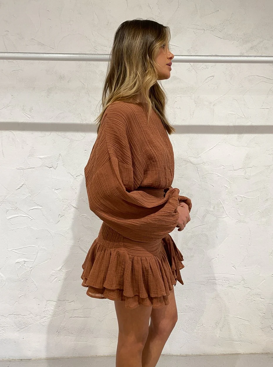 Issy Blaze Dress in Sienna - Image 8