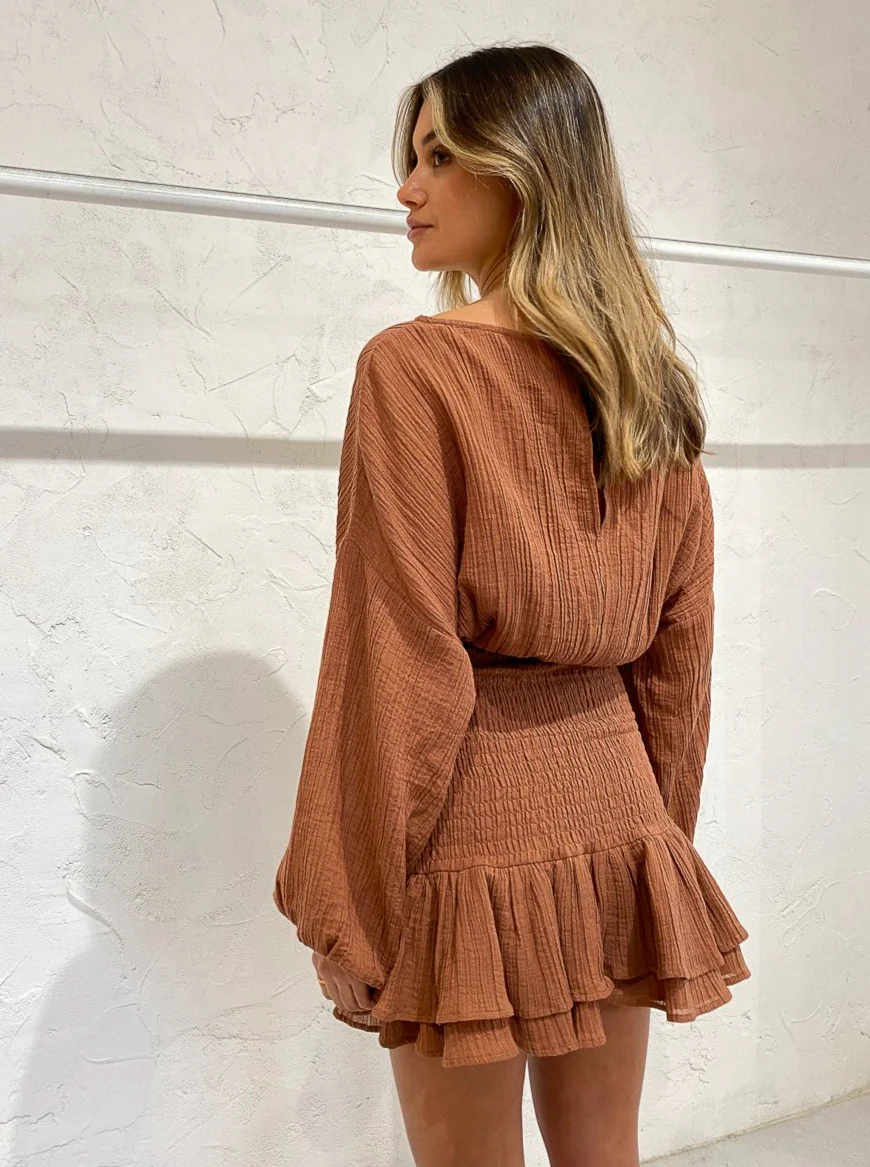 Issy Blaze Dress in Sienna - Image 9