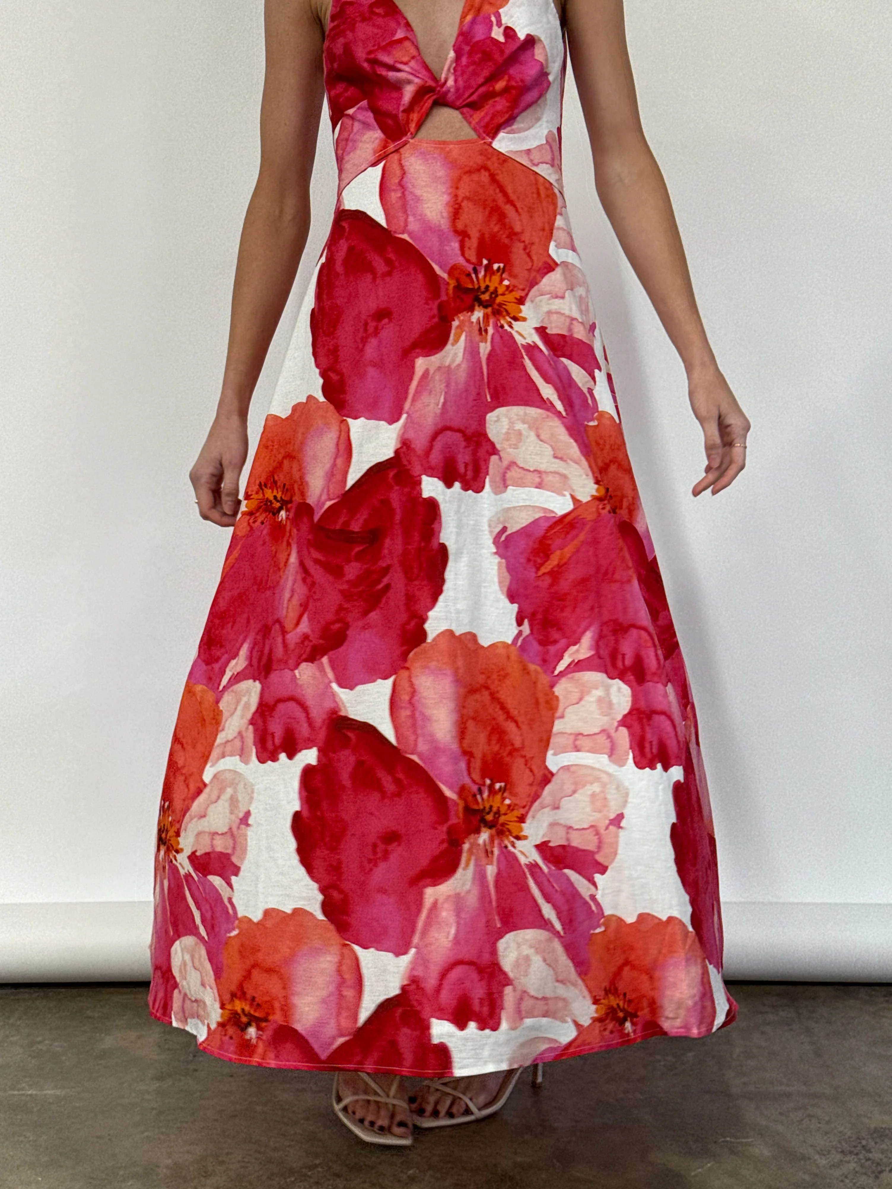 Issy Blue Skies Dress in Pink Floral - Image 6