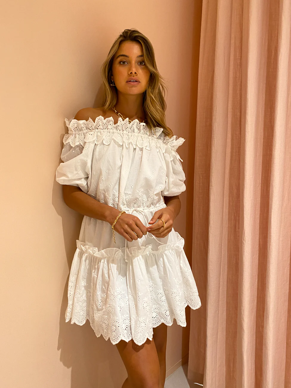 Issy Coastal Dress in White - Image 2