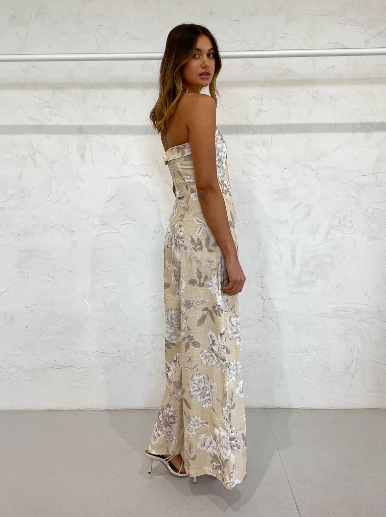 Issy Golden Girl Jumpsuit in Gold Roses - Image 6