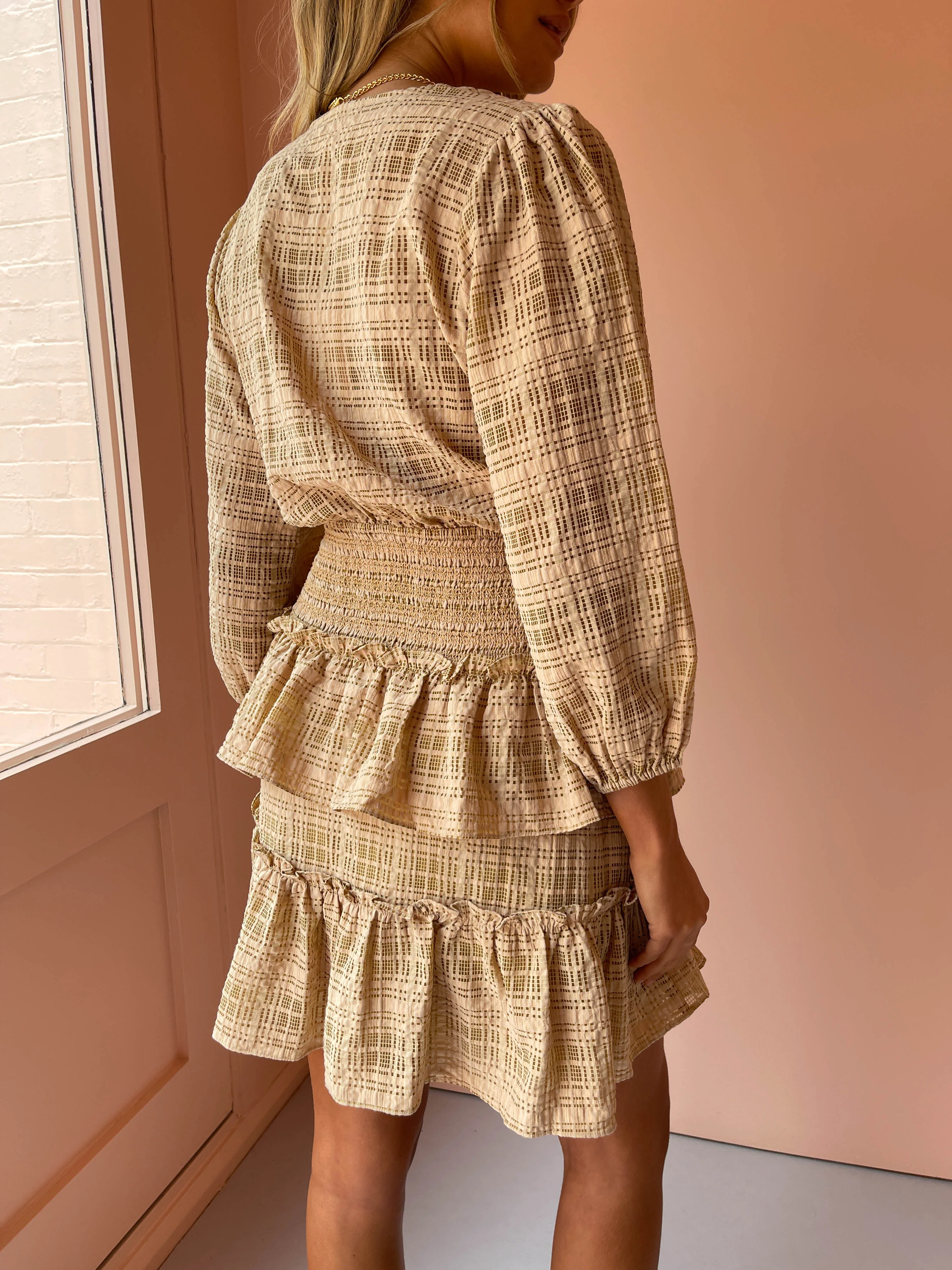 Issy Grigio Dress in Tan - Image 5