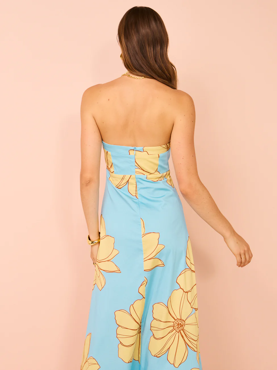 Issy Halter A-Line Dress in Summer Print - Image 10