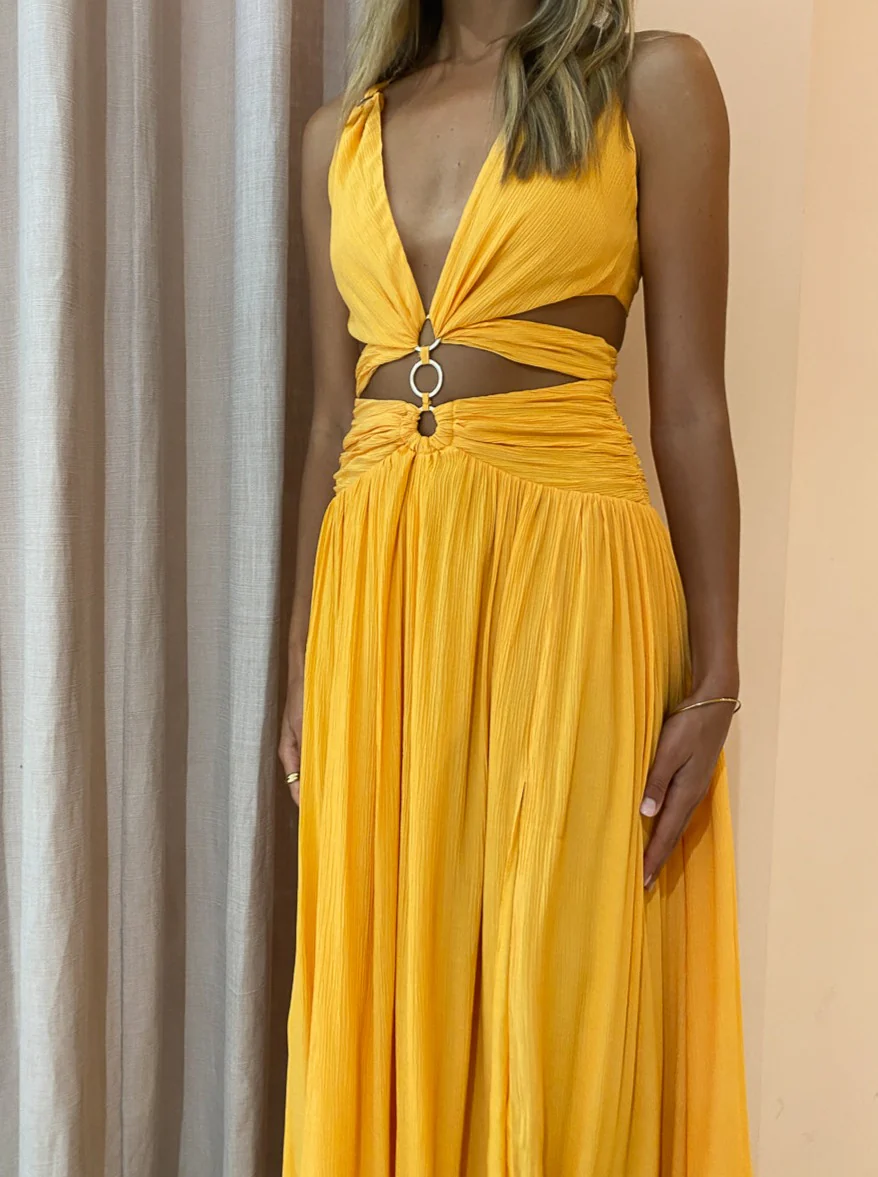 Issy Hoops Dress in Orange Sorbet - Image 4