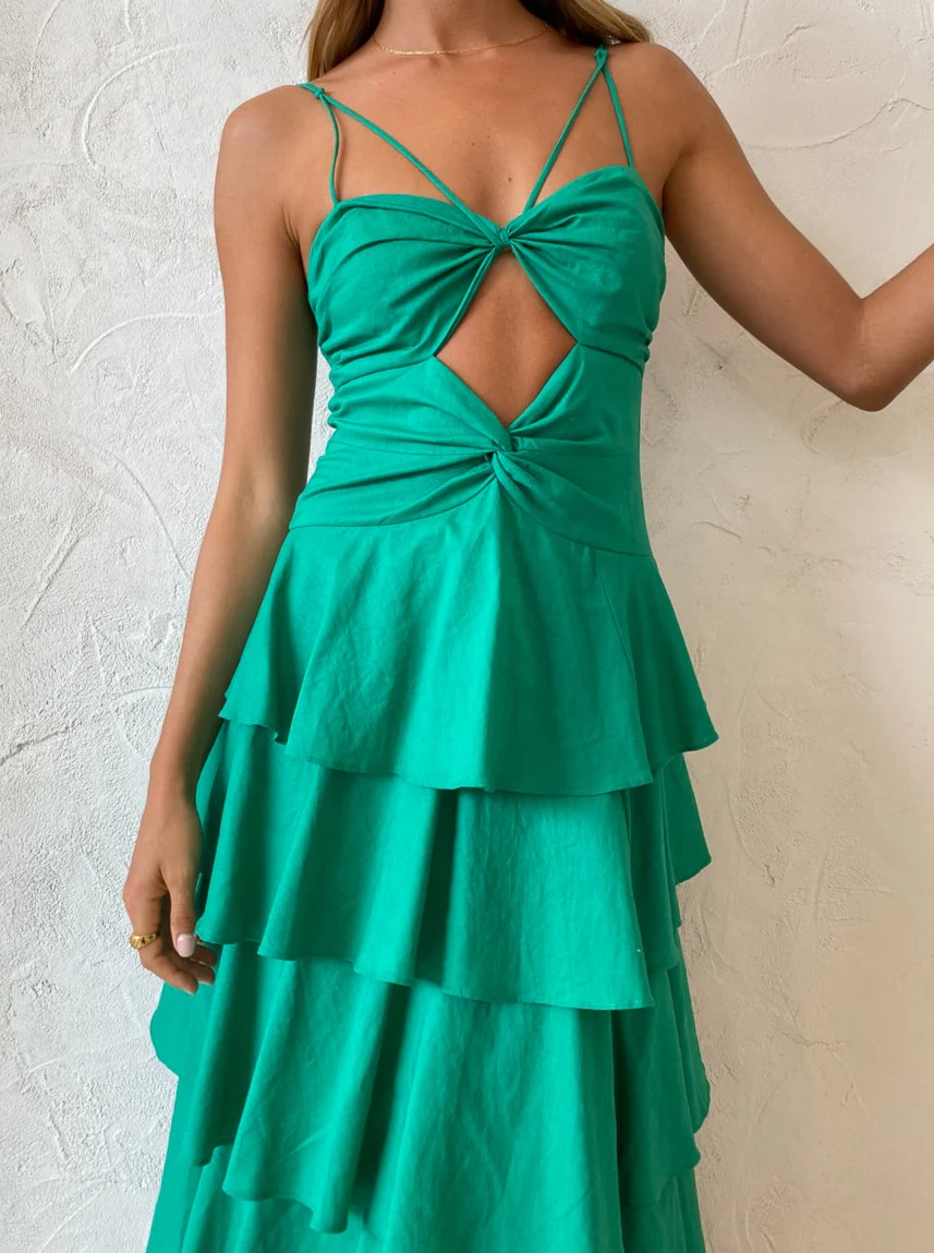 Issy Hope Floats Dress in Jade - Image 7