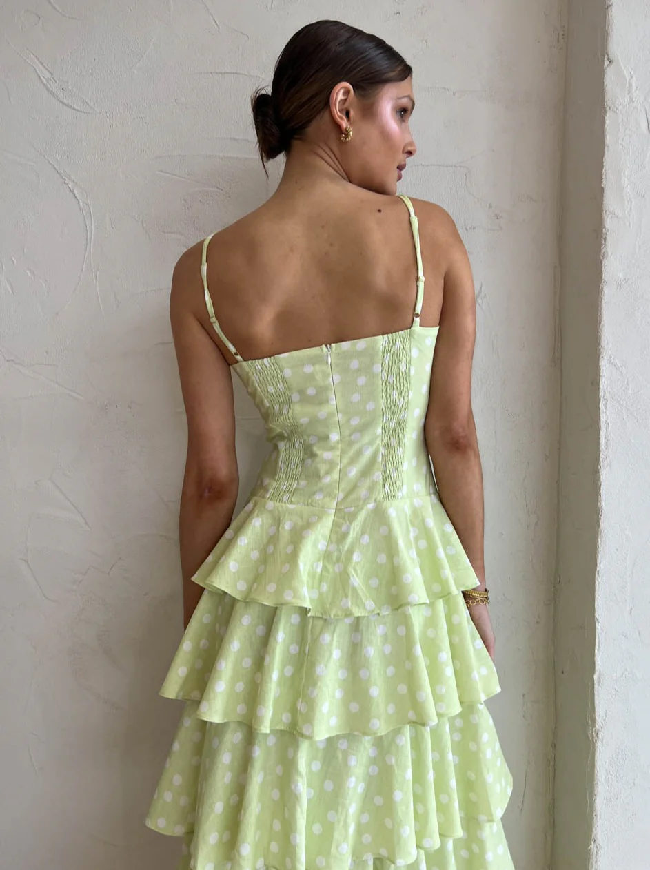 Issy Hope Floats Dress in Key Lime Dot - Image 7
