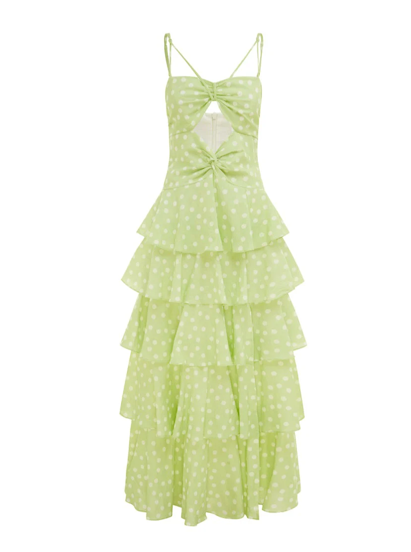 Issy Hope Floats Dress in Key Lime Dot - Image 9