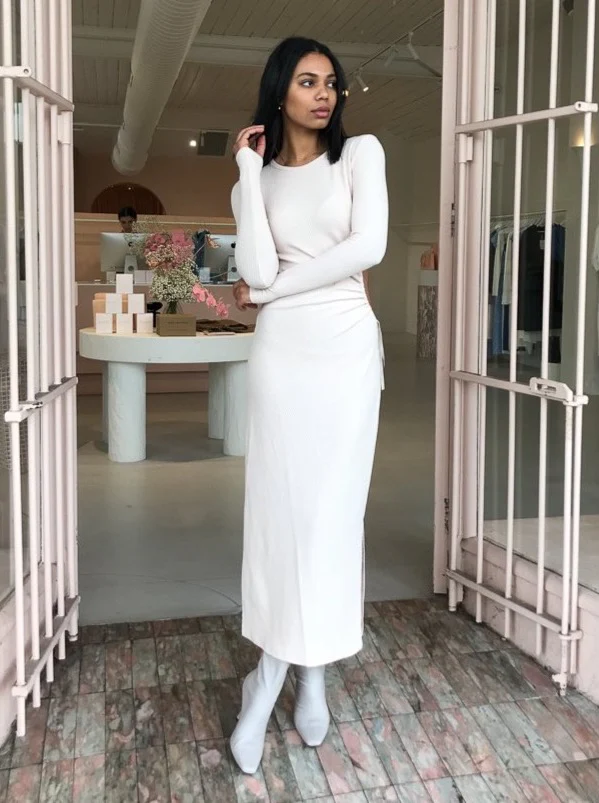 Issy Magnolia Dress in Cream - Image 3