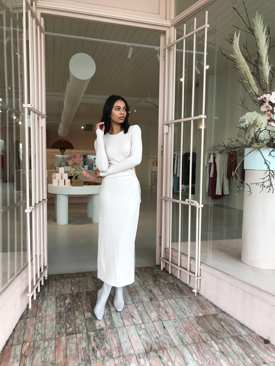 Issy Magnolia Dress in Cream - Image 6