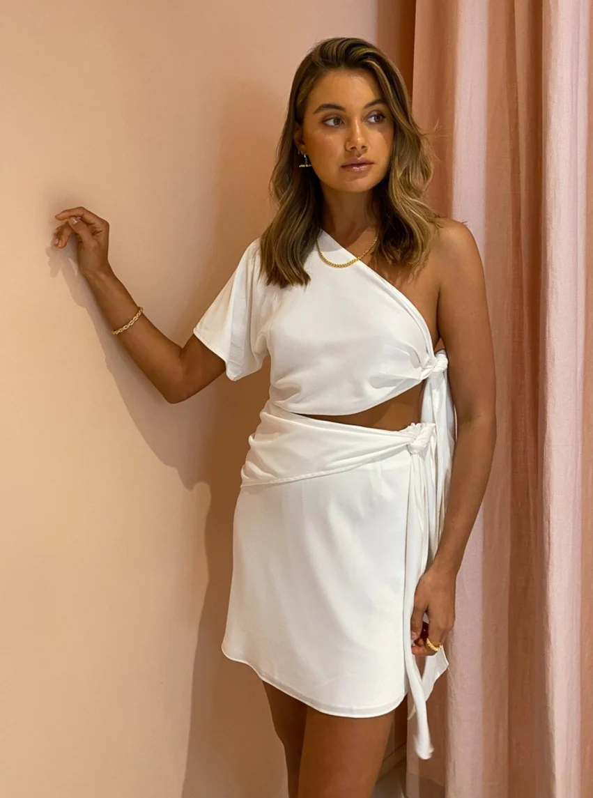 Issy Mona Mini Dress in White