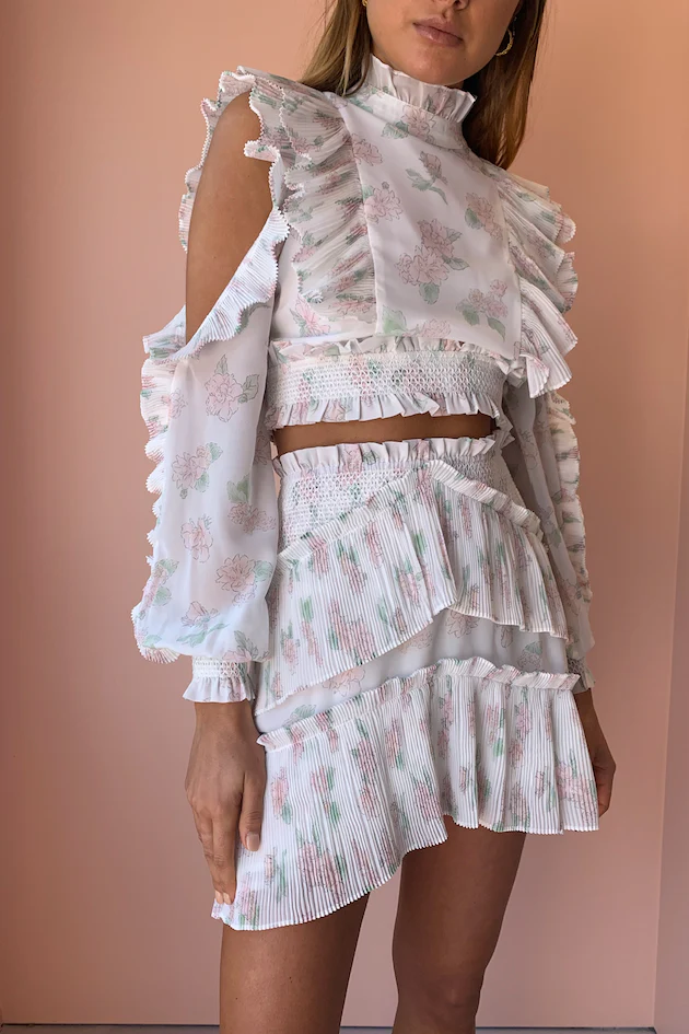 Issy Monet Skirt in Painted Petals - Image 2