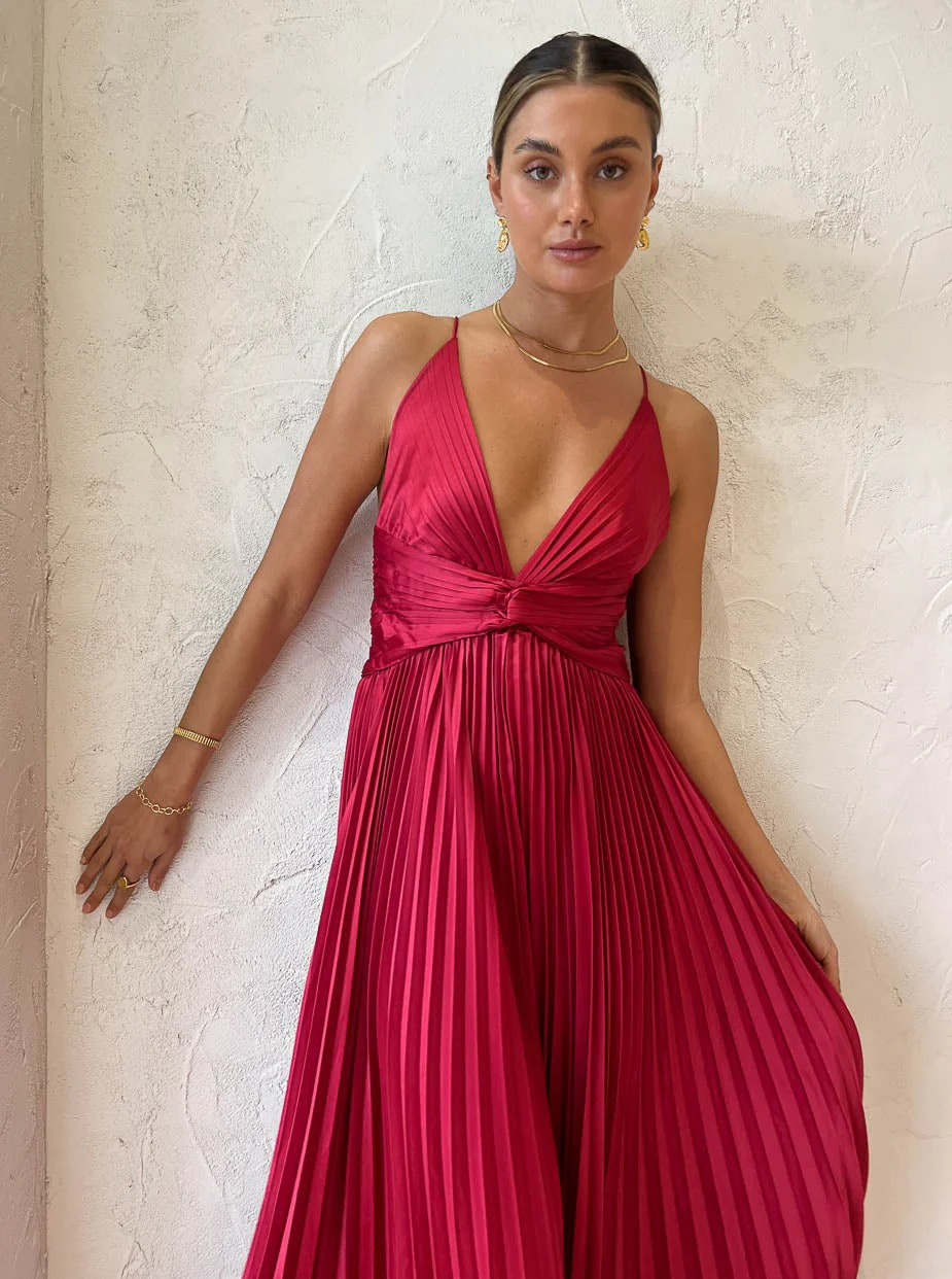 Issy Orla Dress in Berry - Image 9