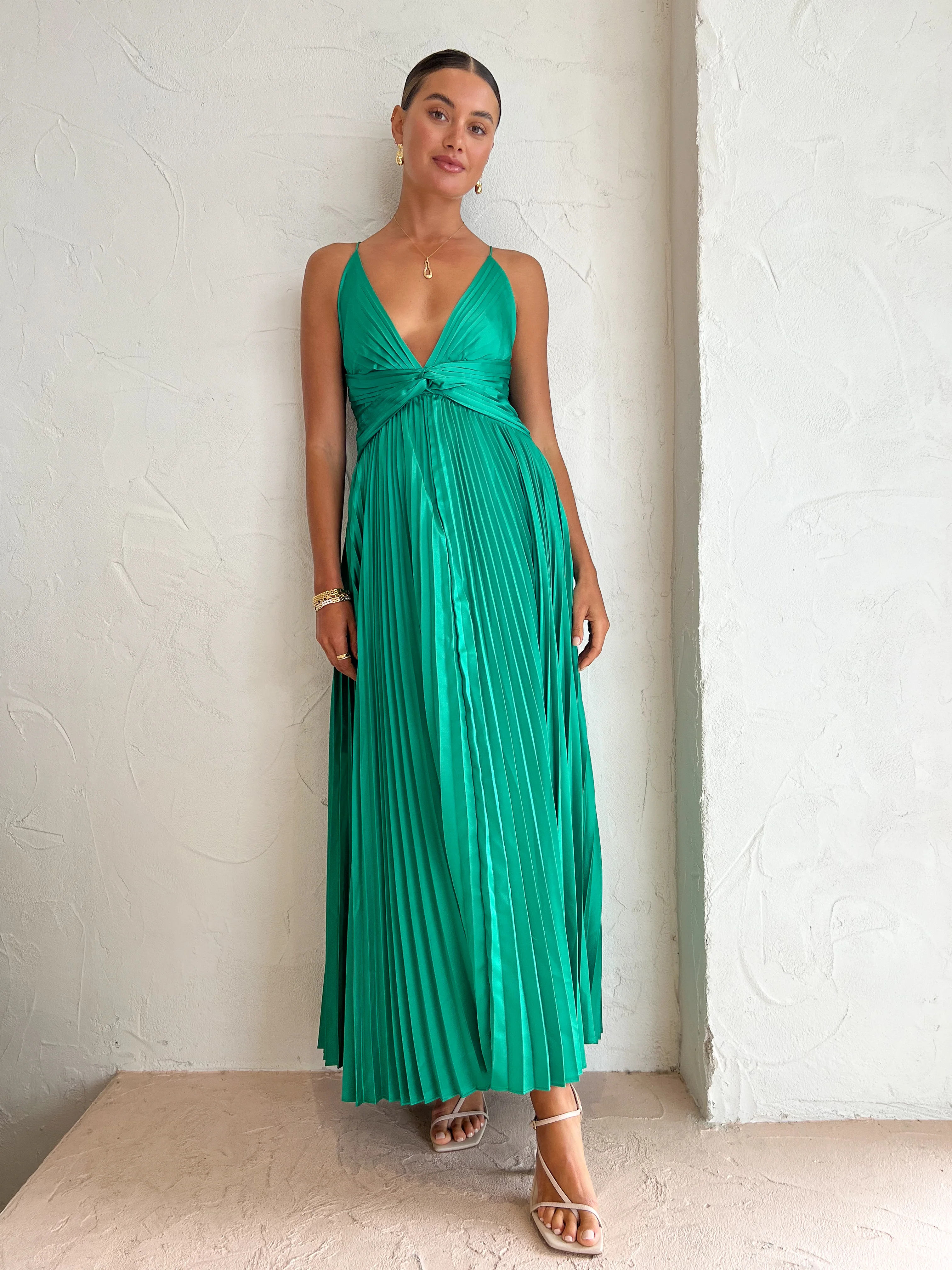 Issy Orla Dress in Jade - Image 3