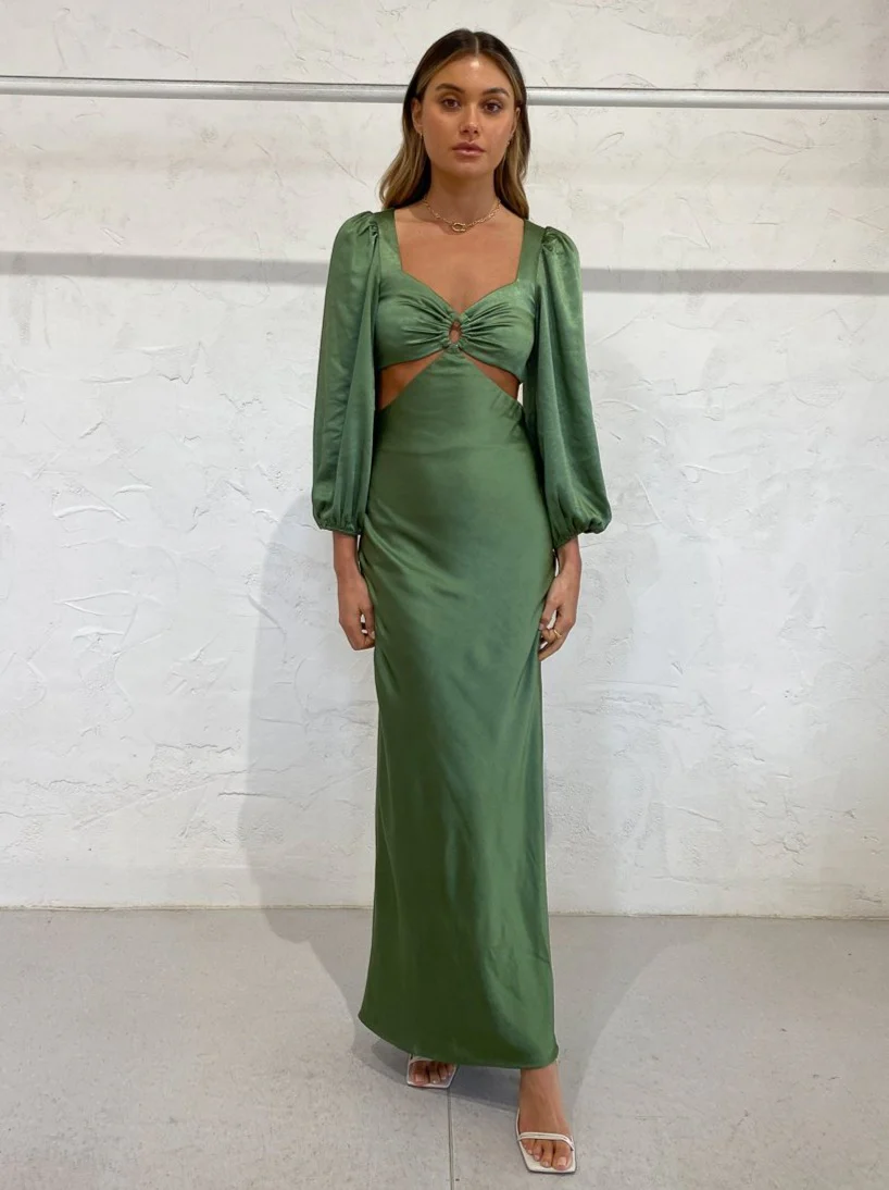 Issy Perfect Stranger Dress in Ivy - Image 6