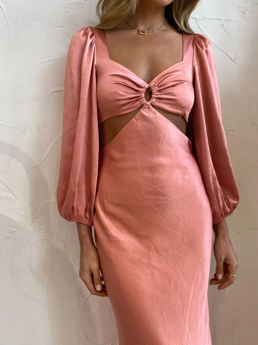 Issy Perfect Stranger Dress in Spiced Coral - Image 5